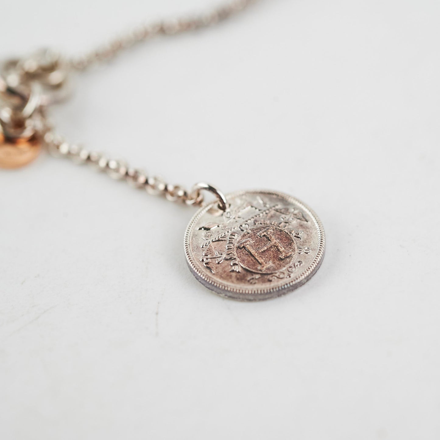 Hermes Ex-Libris Silver Necklace