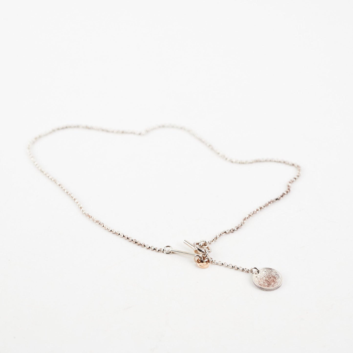 Hermes Ex-Libris Silver Necklace