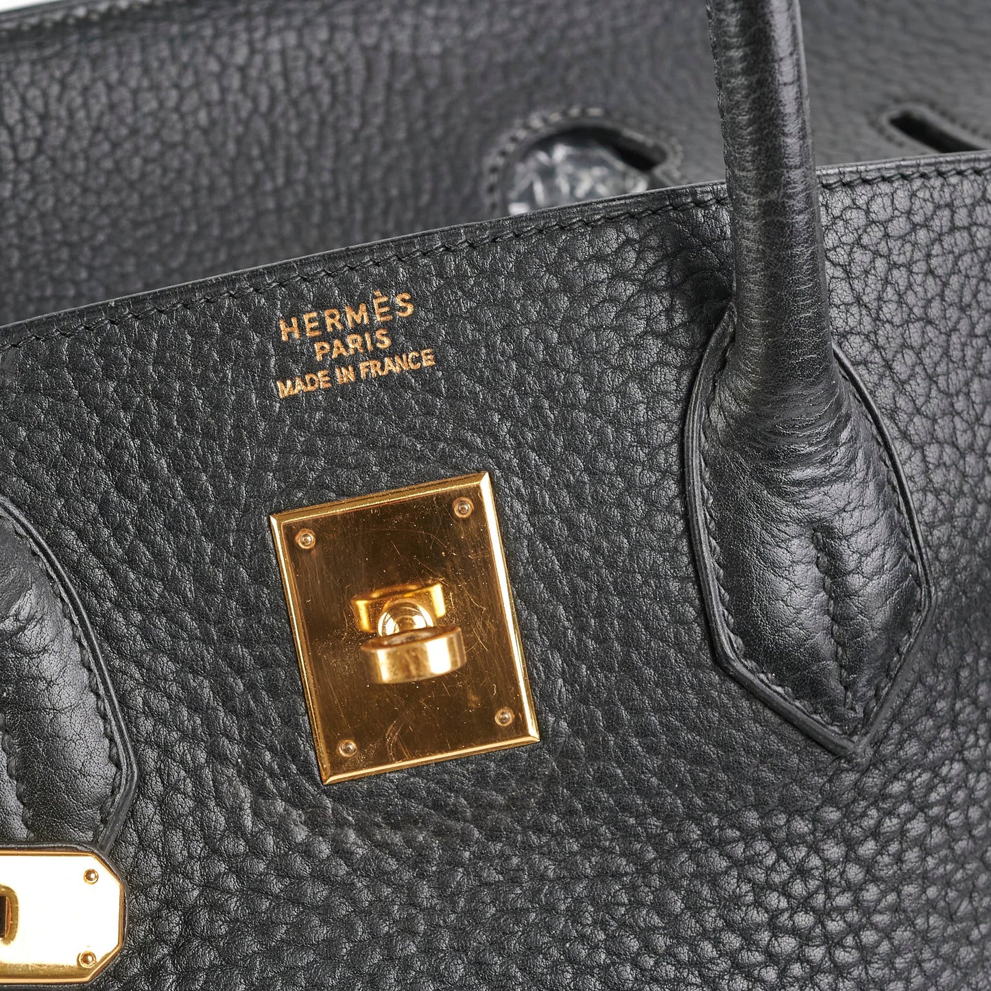 Hermes Birkin 35 Black Clemence Stamp Z Circle