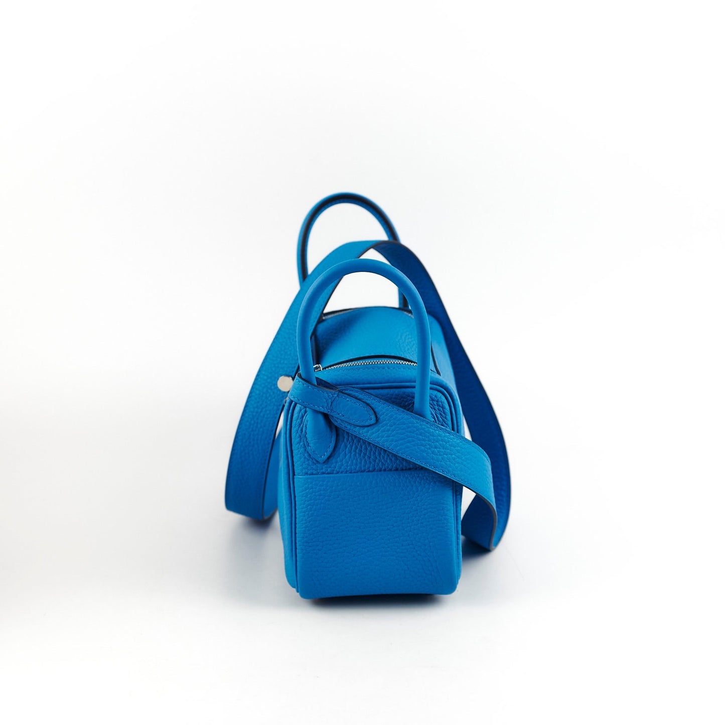 Hermes Mini Lindy Clemence Blue - Z Stamp (2021)