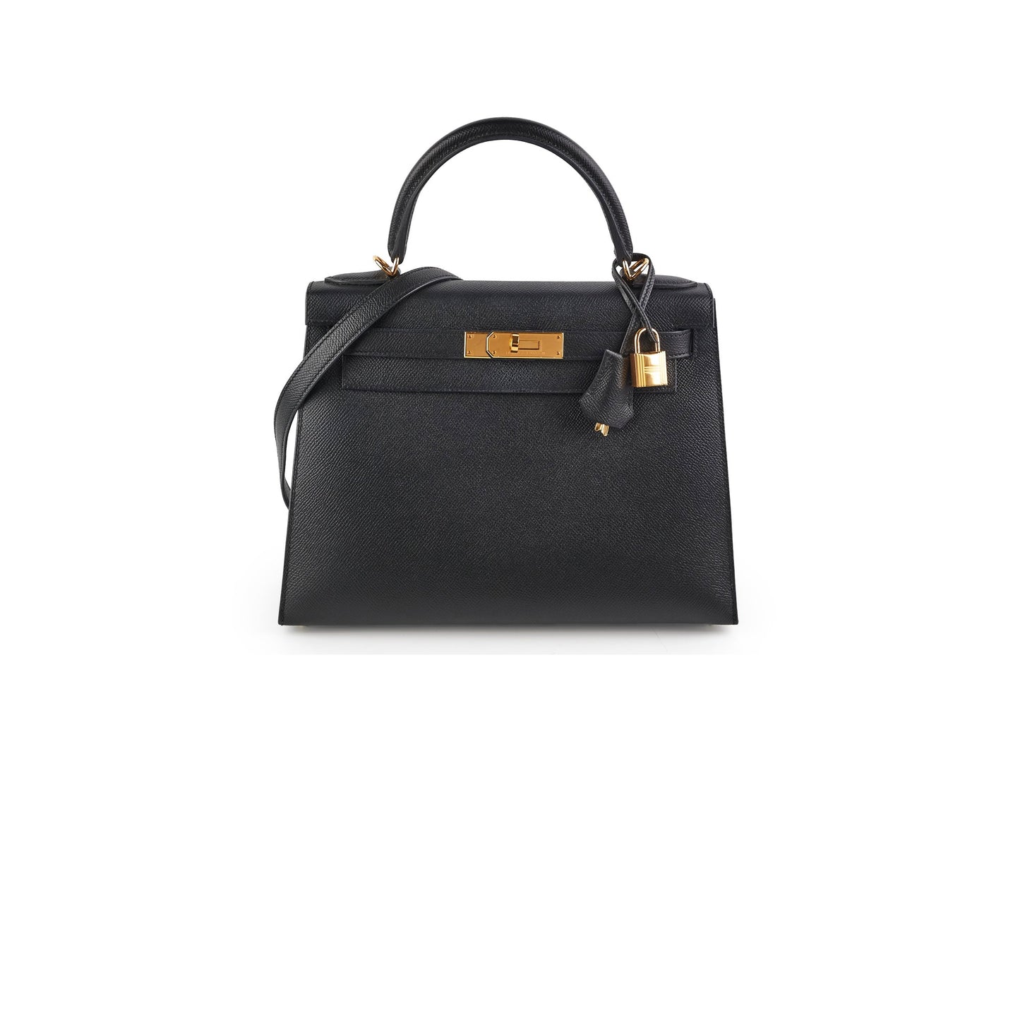 Hermes Kelly 28 Epsom Black D Stamp