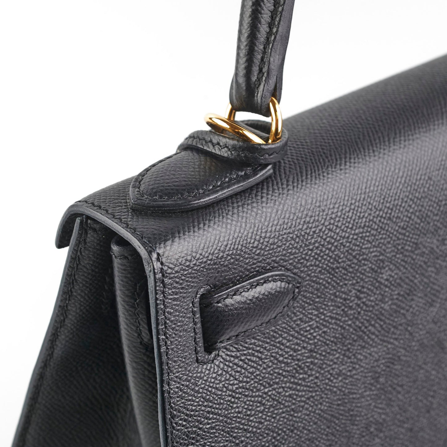 Hermes Kelly 28 Epsom Black D Stamp