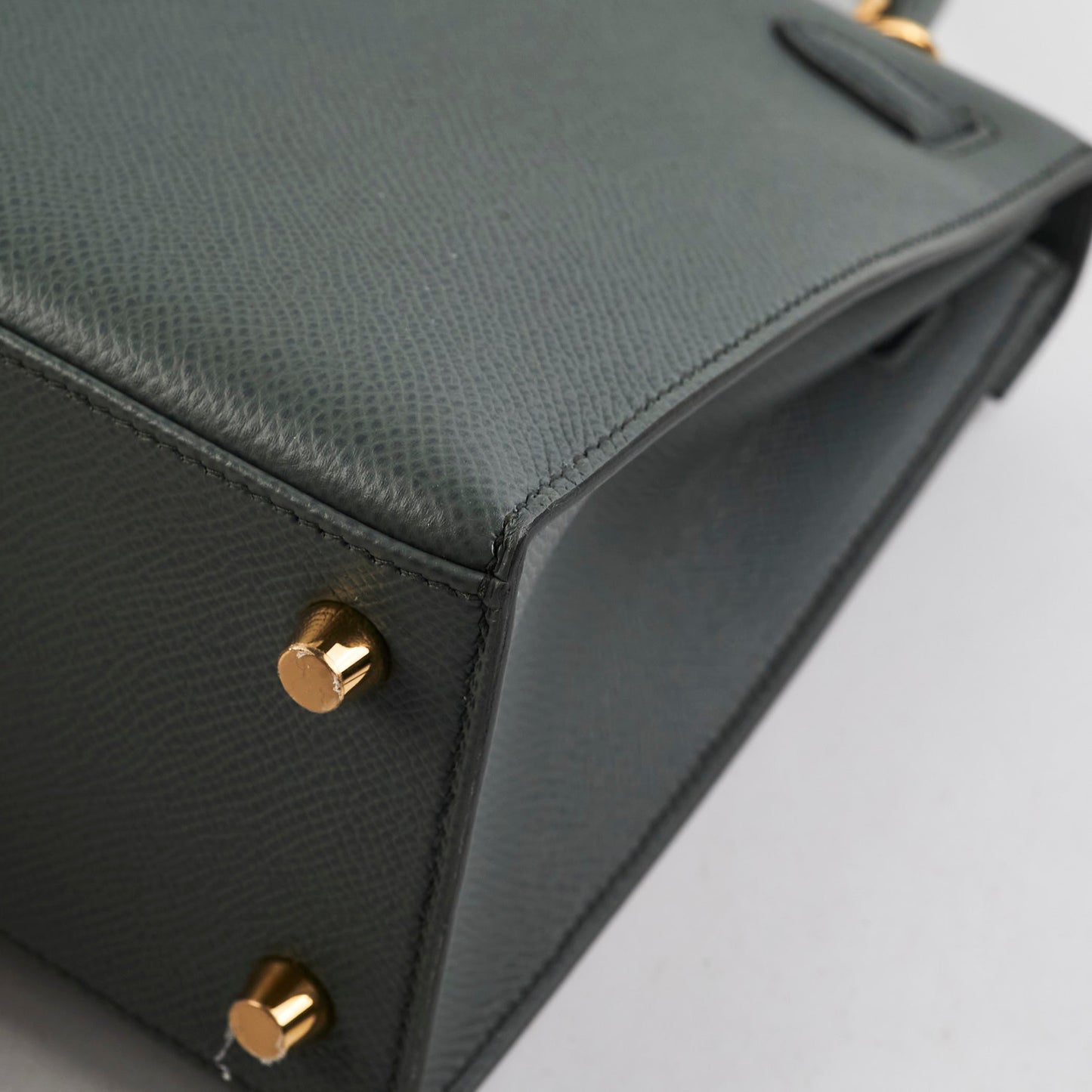 Hermes Kelly 25 Epsom Sellier Vert Armande - Z Stamp