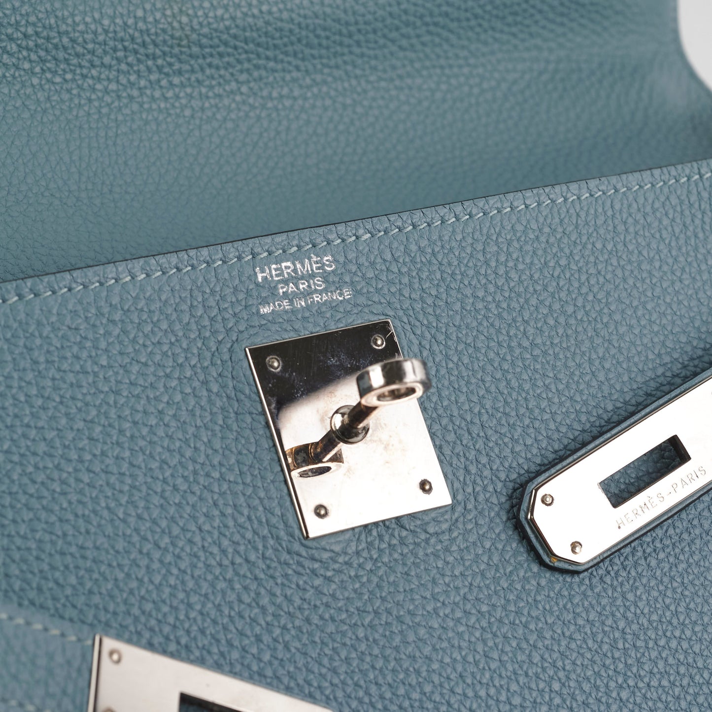 Hermes Kelly 32 Bleu Clemence - M Square