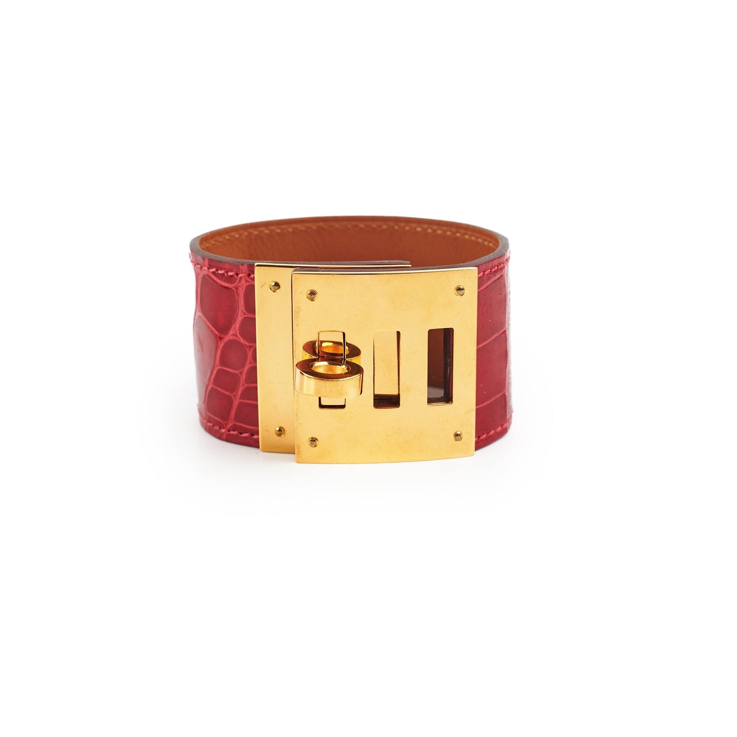 Hermes Shiny Alligator Kelly Dog Bracelet