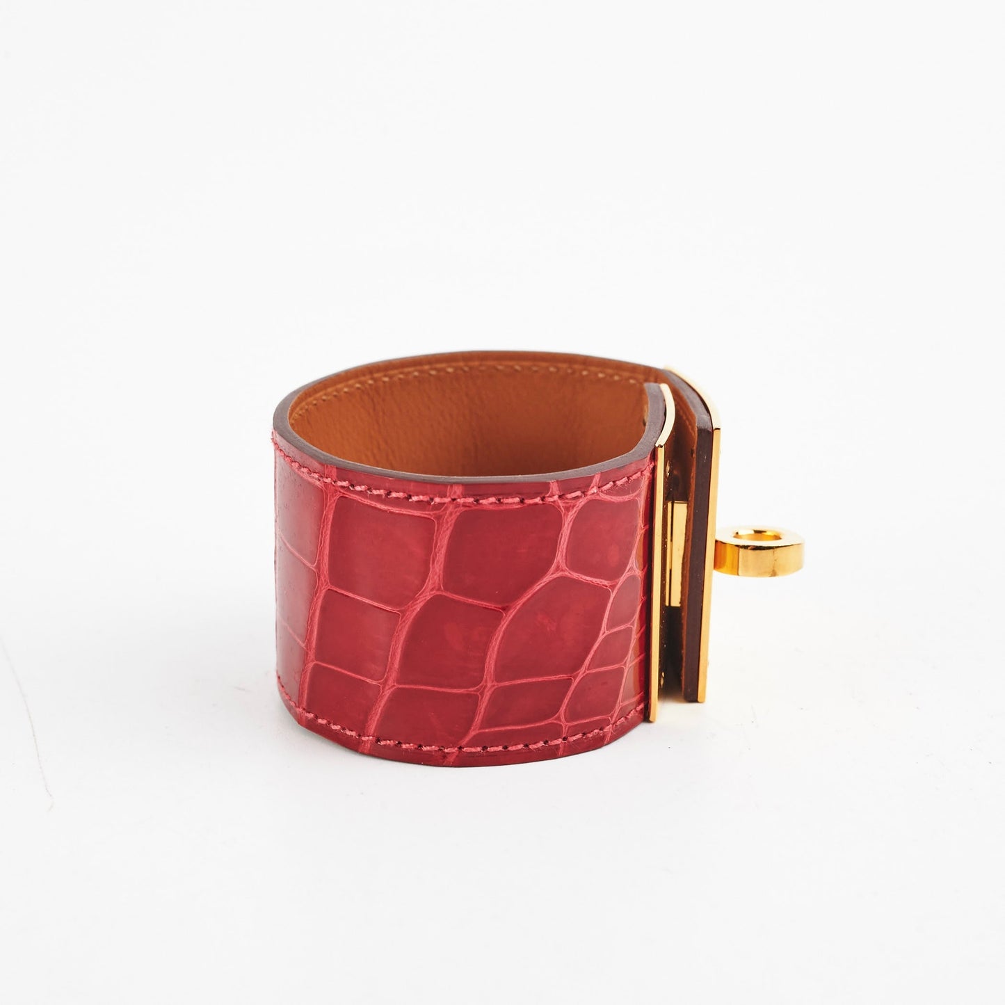 Hermes Shiny Alligator Kelly Dog Bracelet