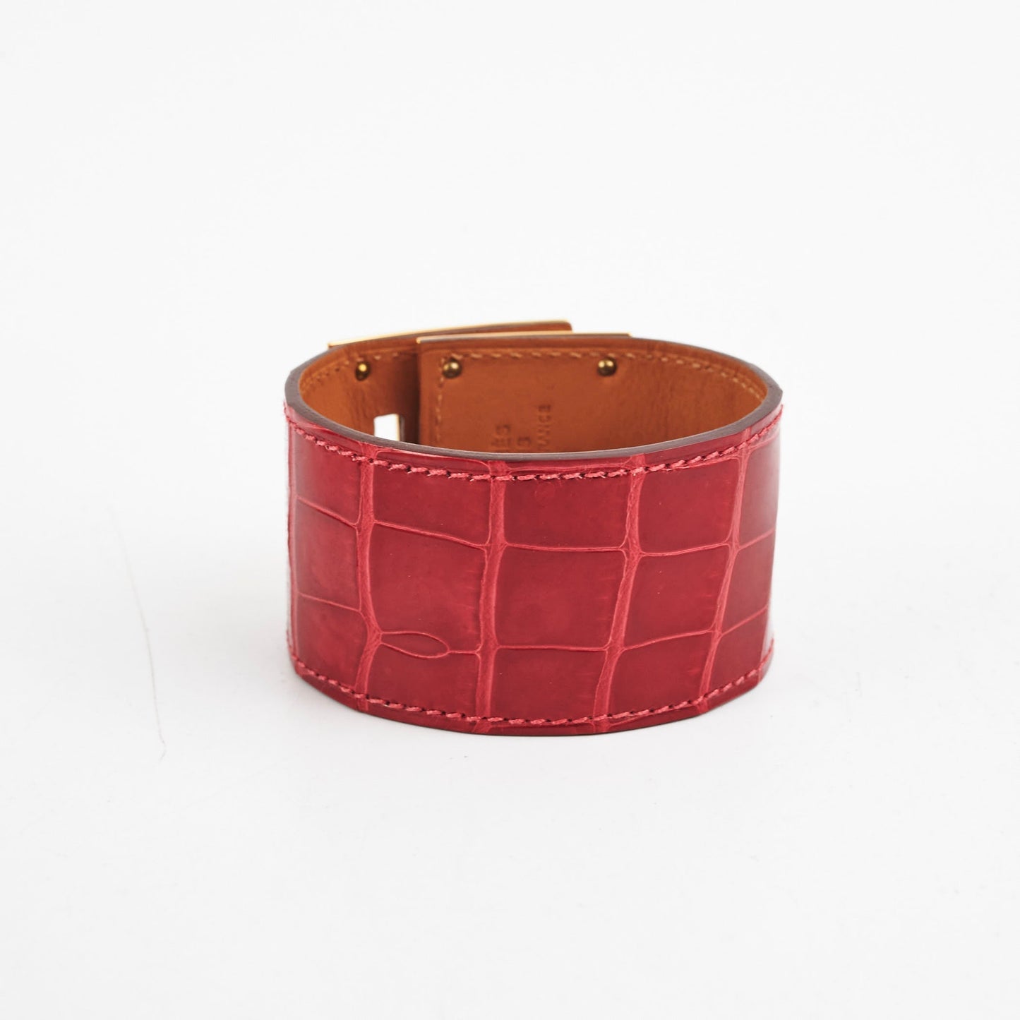 Hermes Shiny Alligator Kelly Dog Bracelet