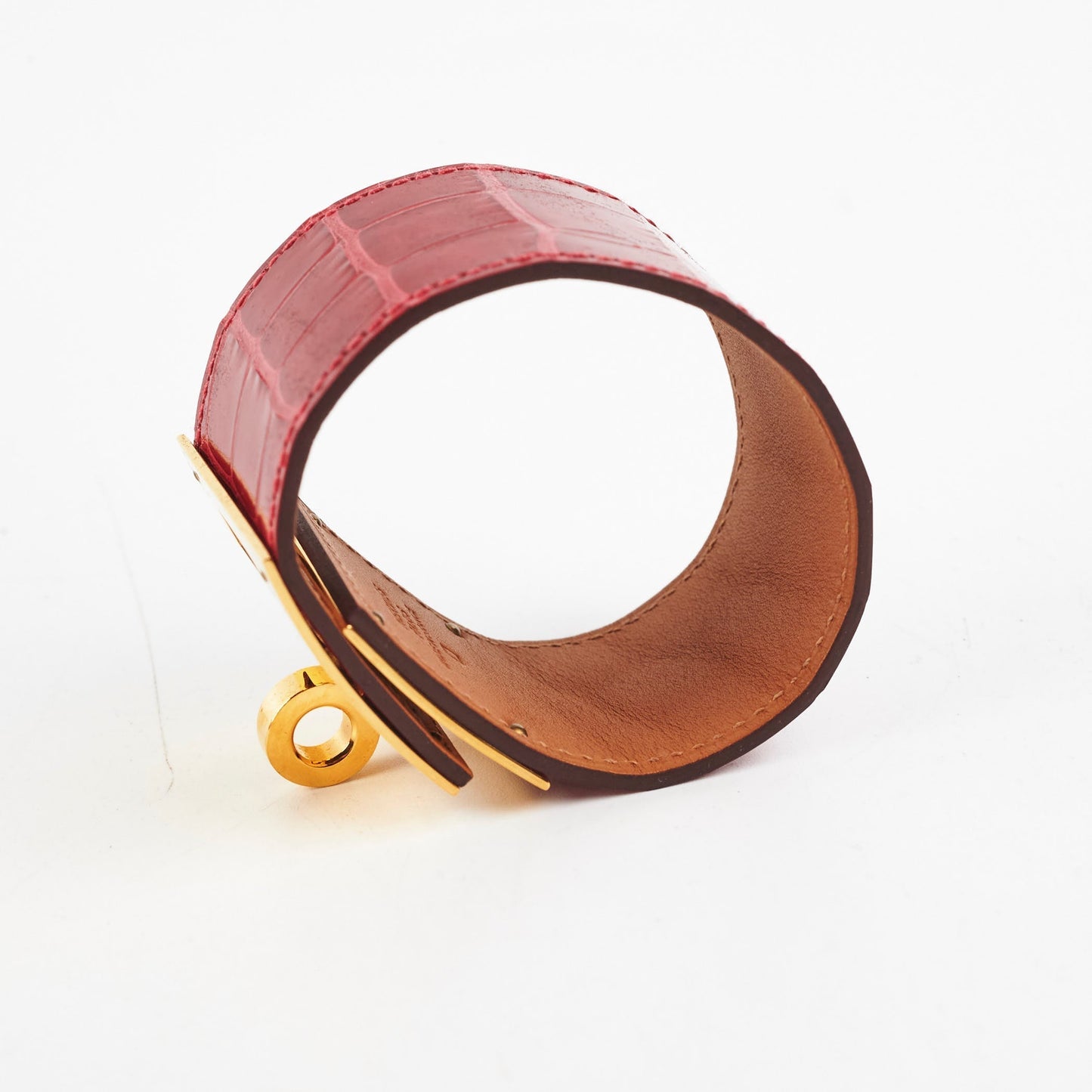 Hermes Shiny Alligator Kelly Dog Bracelet
