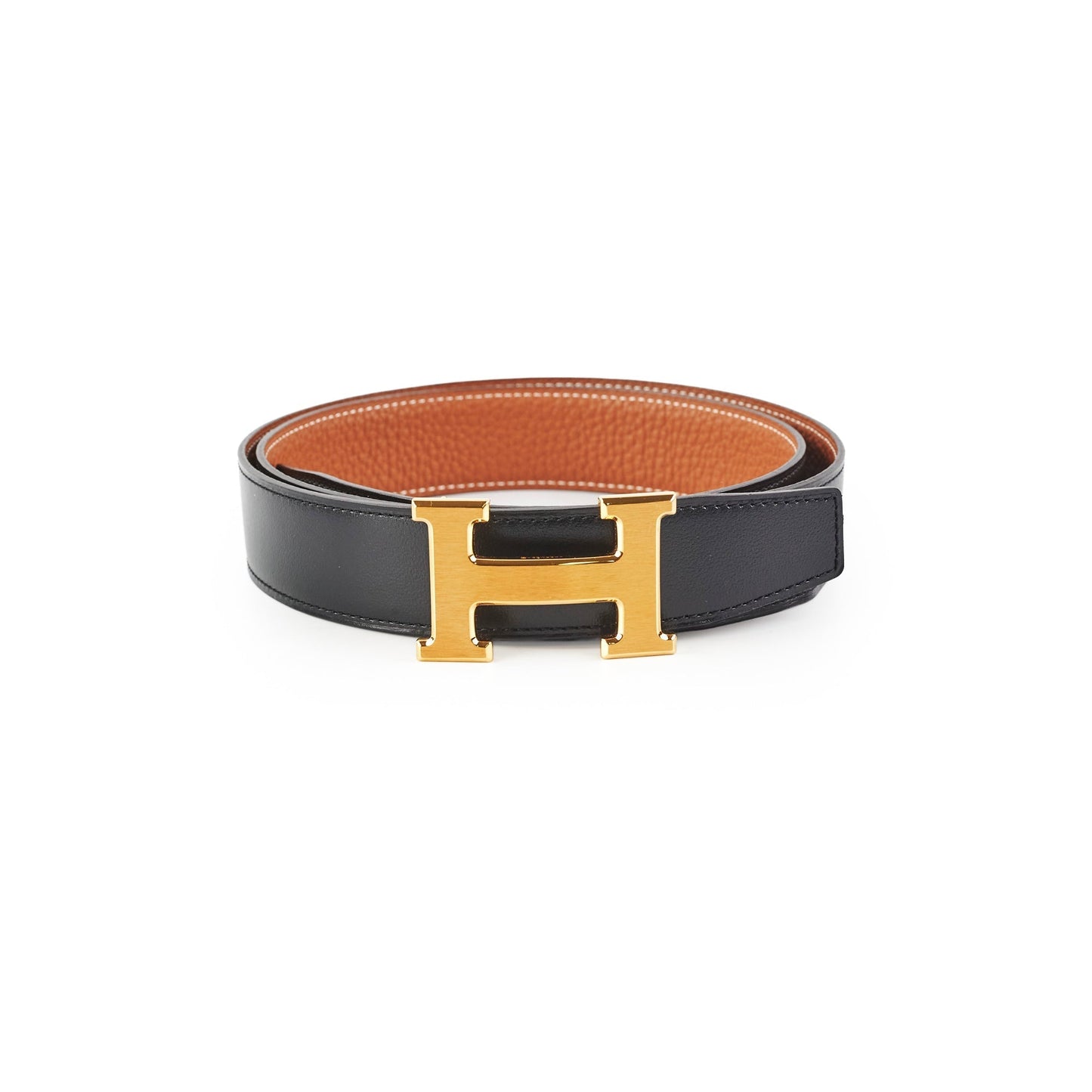 Hermes Belt H Buckle 95cm Black/Gold - Stamp Z