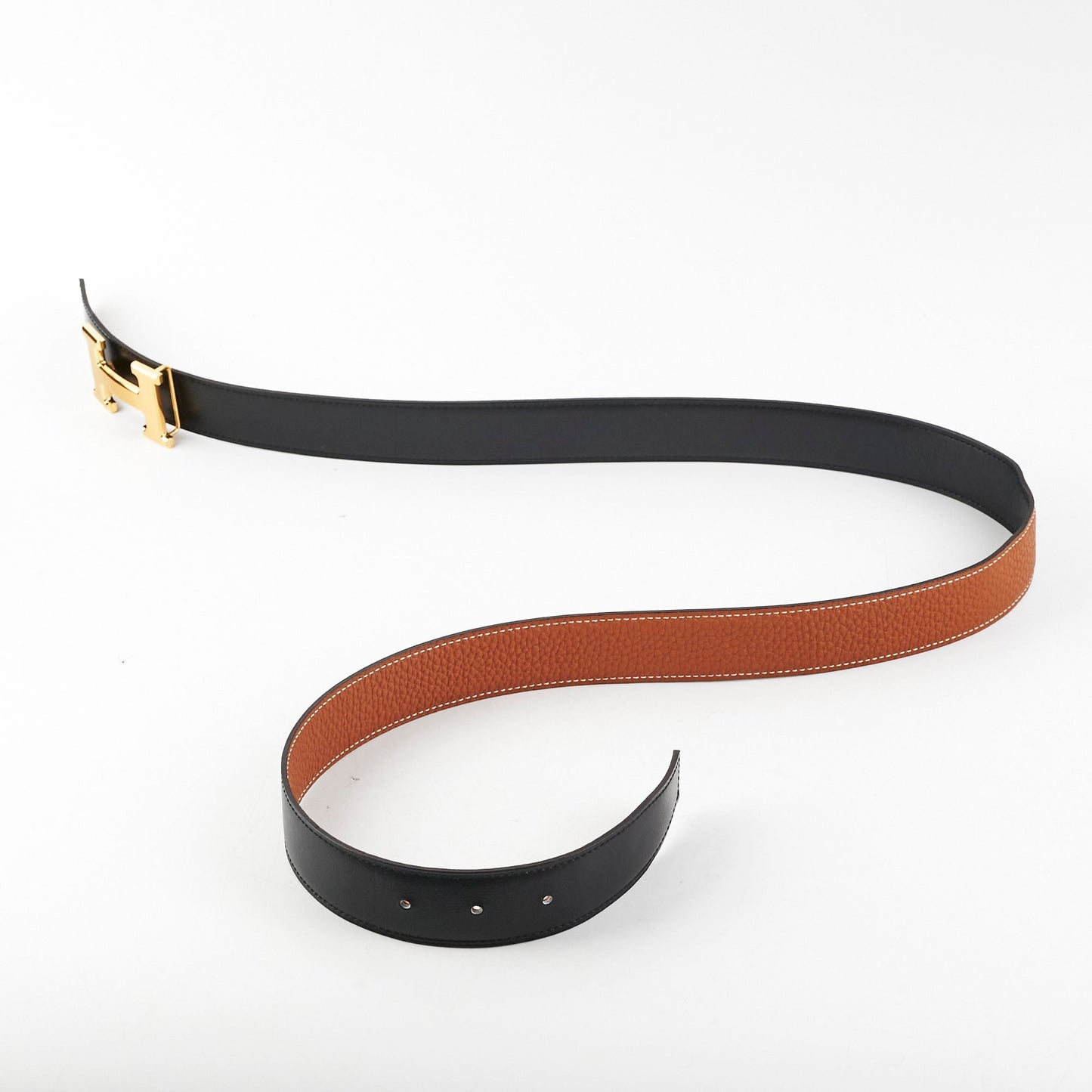 Hermes Belt H Buckle 95cm Black/Gold - Stamp Z