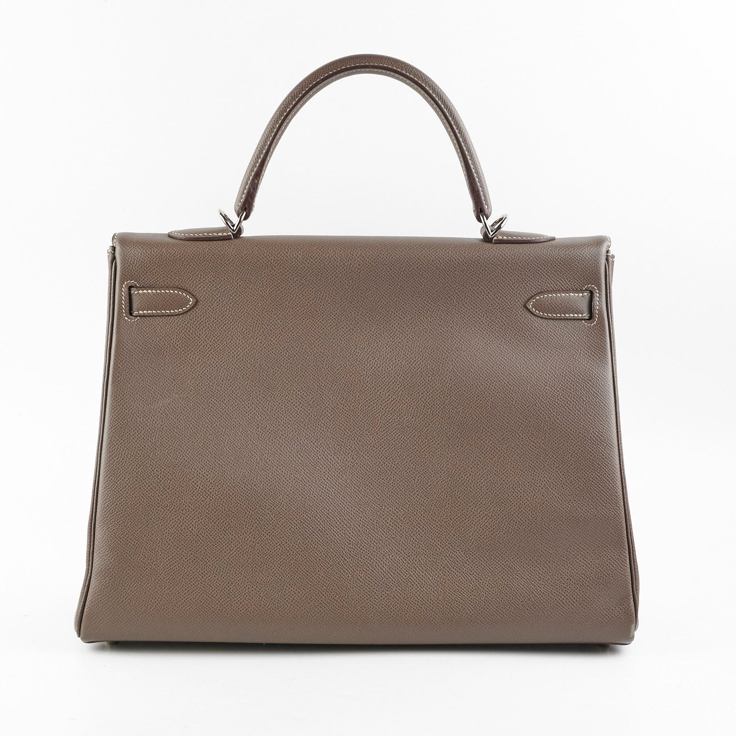 Hermes Kelly 35 Etoupe - P Square Stamp