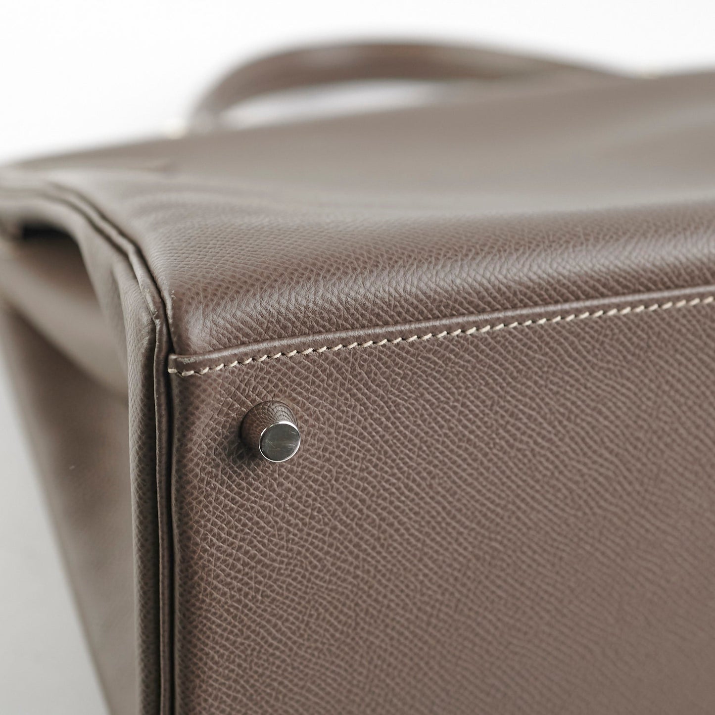 Hermes Kelly 35 Etoupe - P Square Stamp