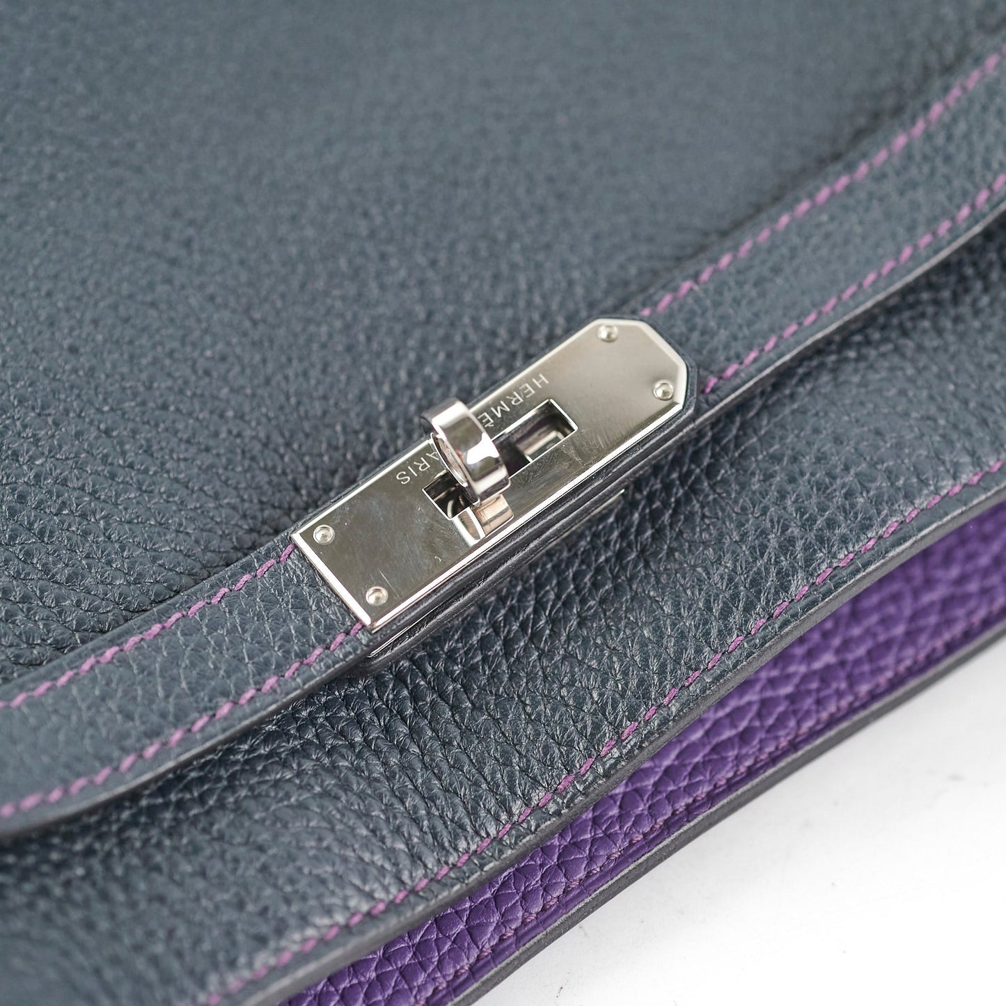 Hermes So Kelly 26cm Dark Blue - Q Square Stamp