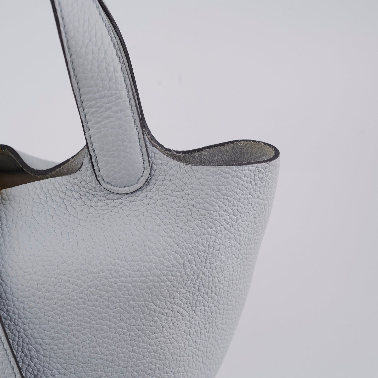 Hermes Picotin 18 Bleu Pale Clemence- Z Stamp