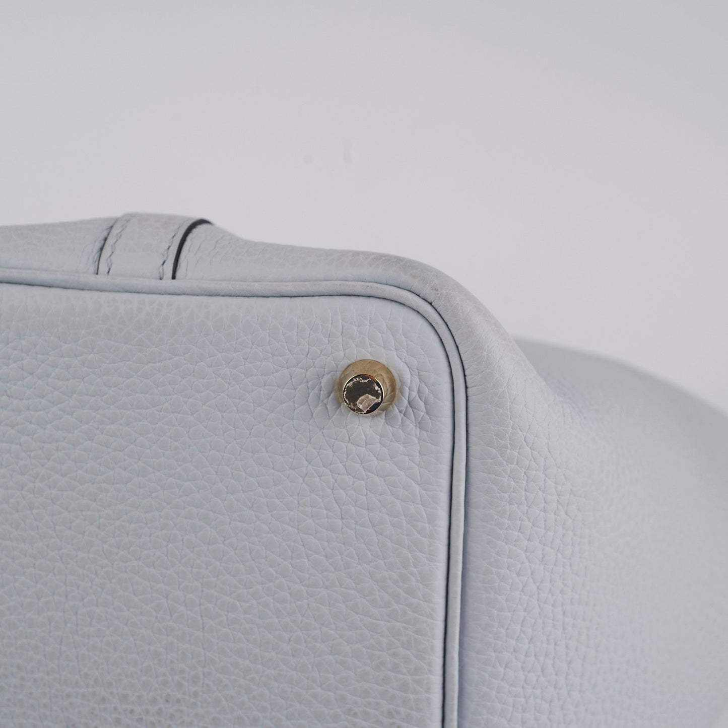 Hermes Picotin 18 Bleu Pale Clemence- Z Stamp