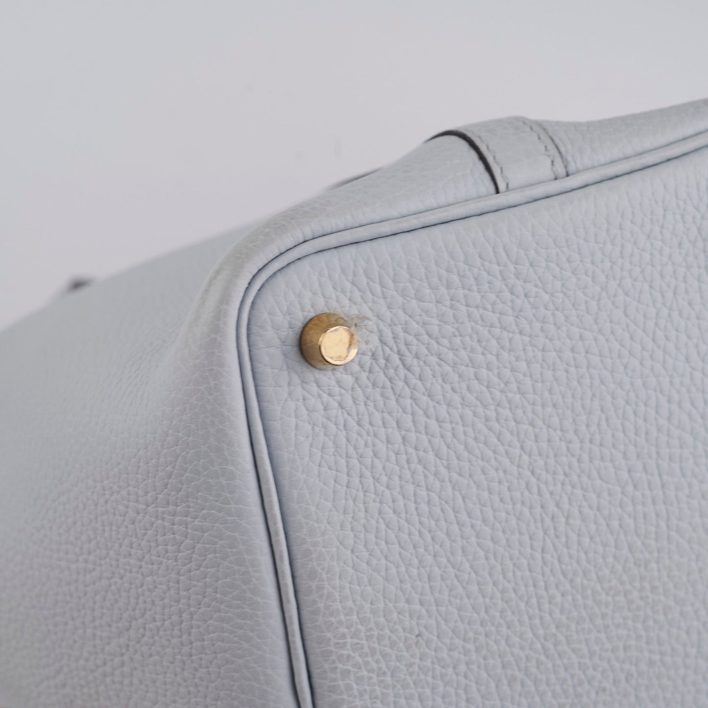 Hermes Picotin 18 Bleu Pale Clemence- Z Stamp
