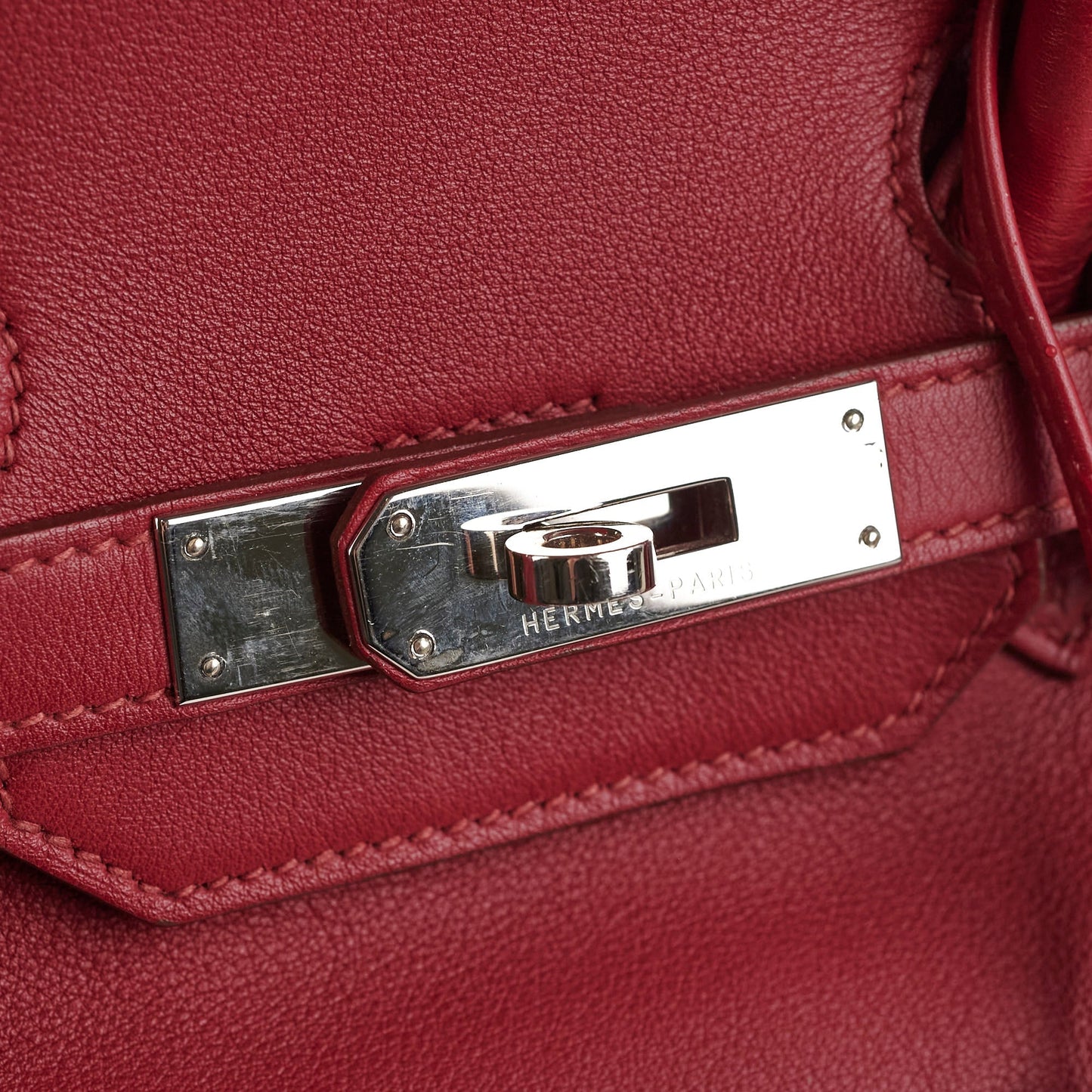 Hermes Birkin 35 Rubis O Square Stamp