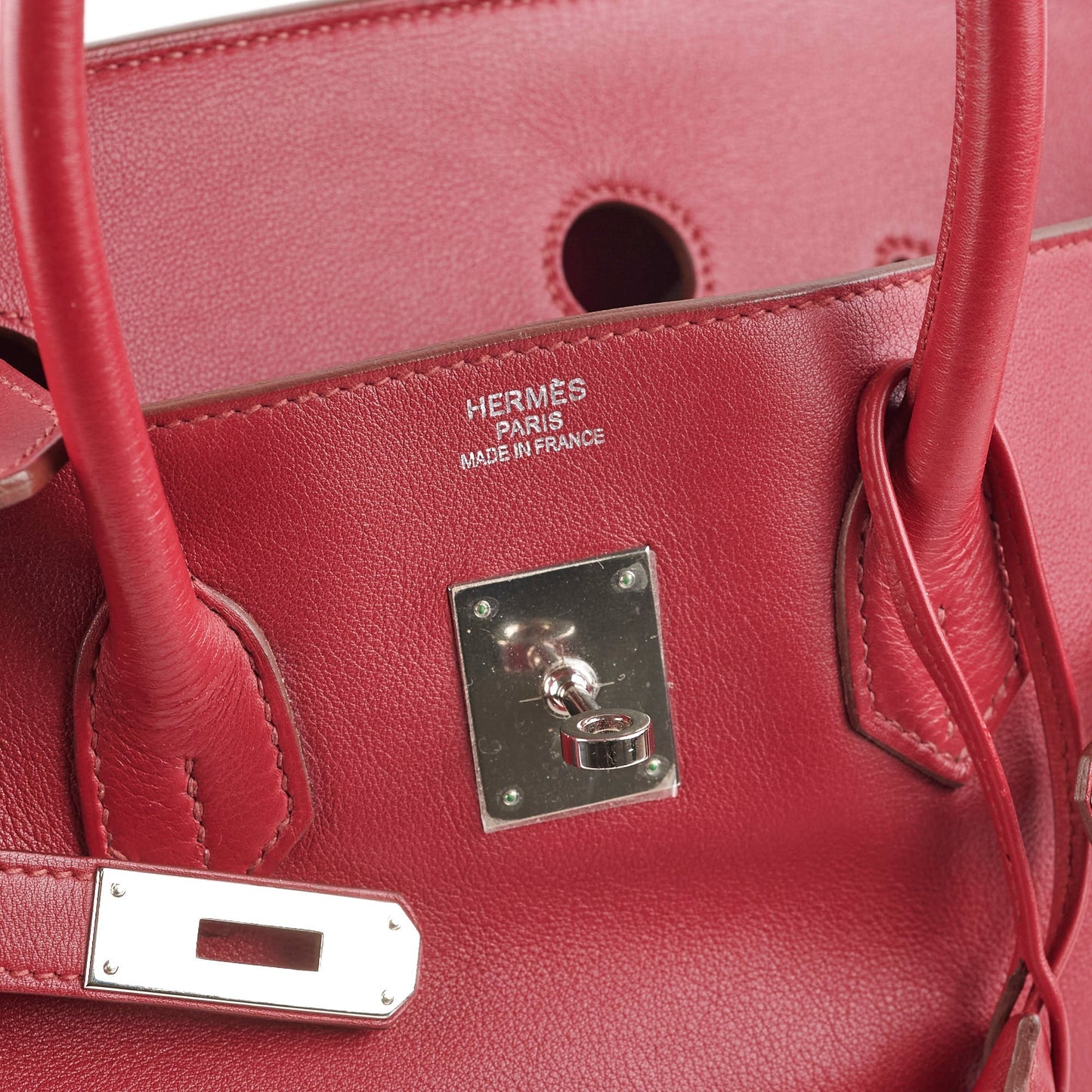 Hermes Birkin 35 Rubis O Square Stamp