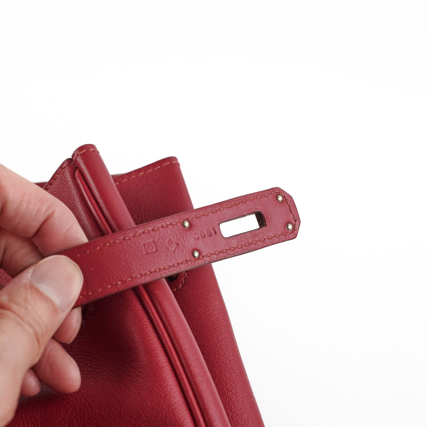 Hermes Birkin 35 Rubis O Square Stamp
