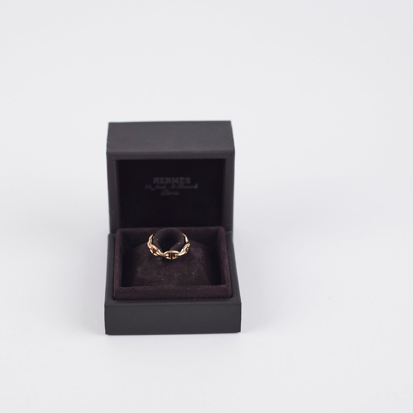 Hermes Chaine D'ancre Ring Size 55 Rose Gold