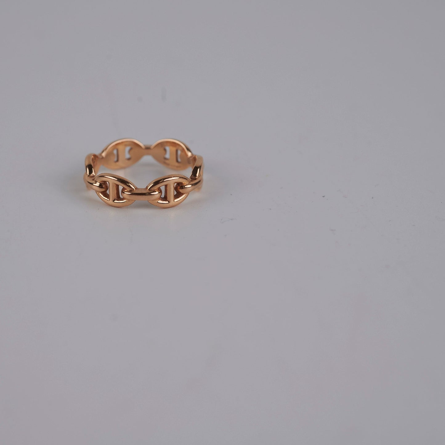 Hermes Chaine D'ancre Ring Size 55 Rose Gold