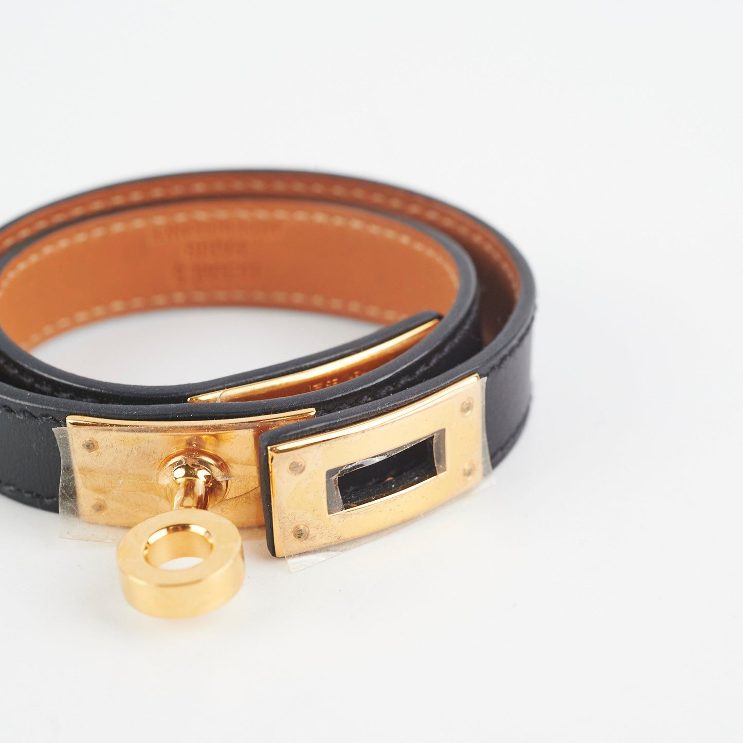 Hermes Mini Kelly Double Bracelet Black