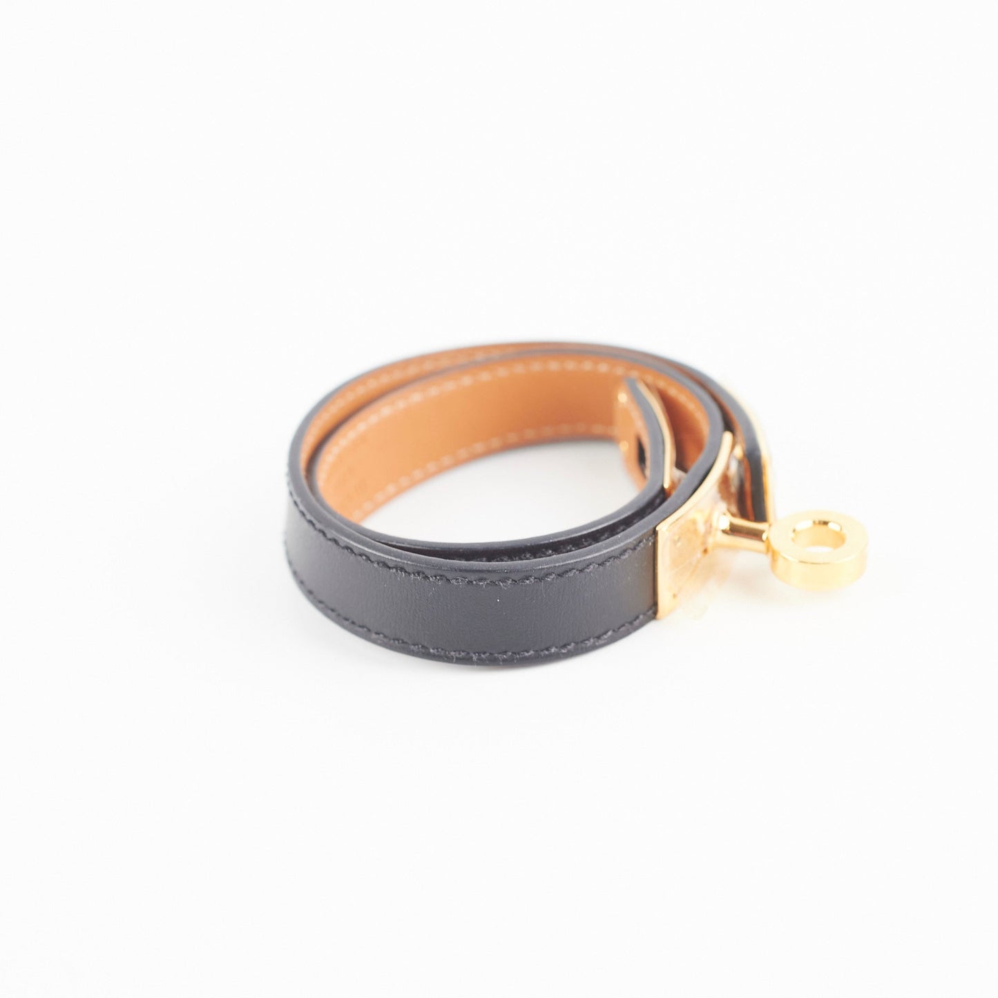 Hermes Mini Kelly Double Bracelet Black