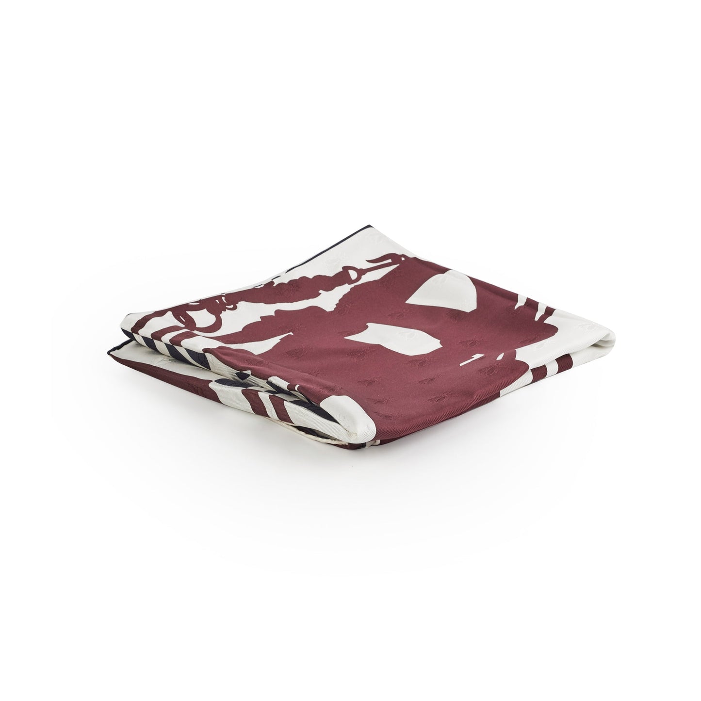 Hermes bride de gala silk scarf maroon cream