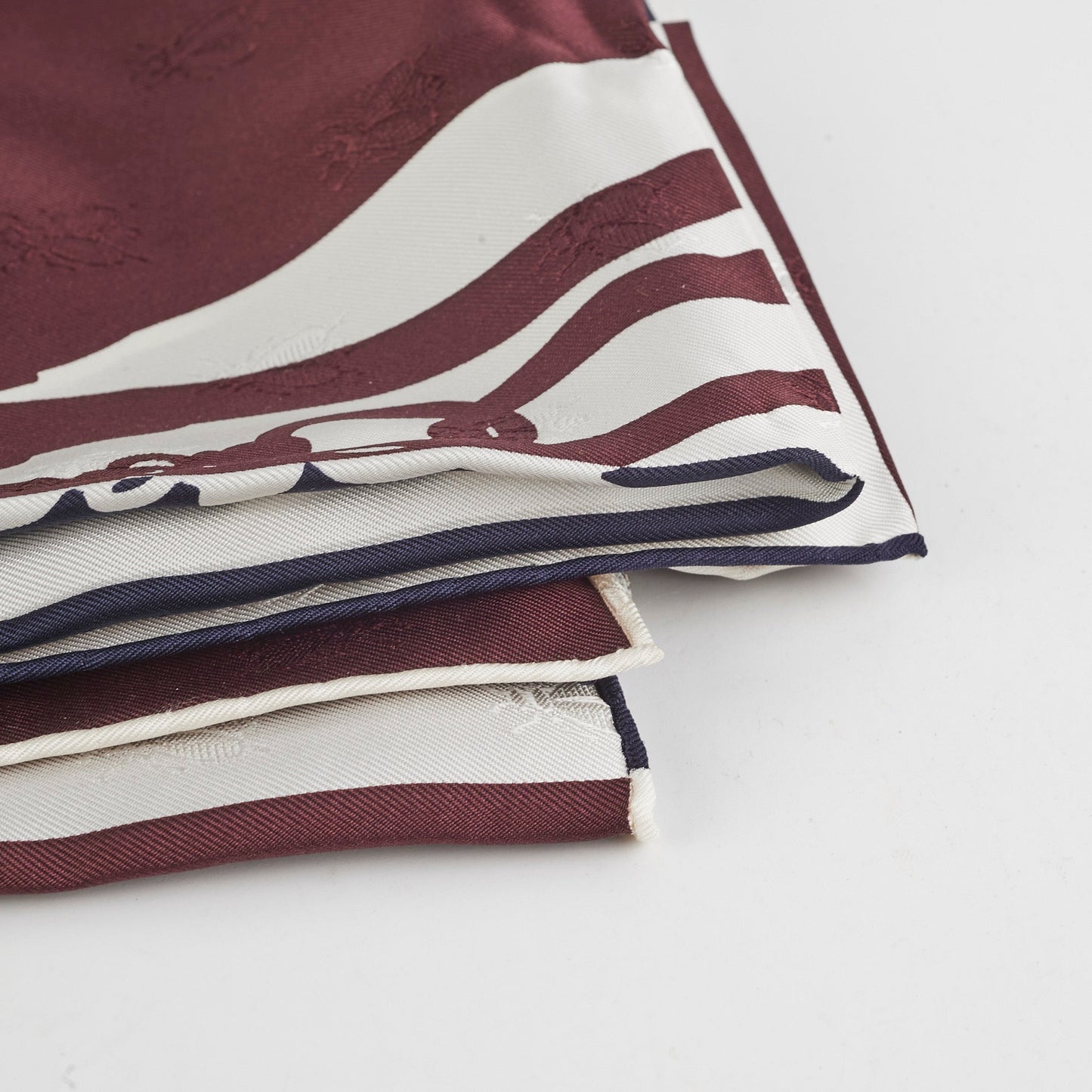 Hermes bride de gala silk scarf maroon cream