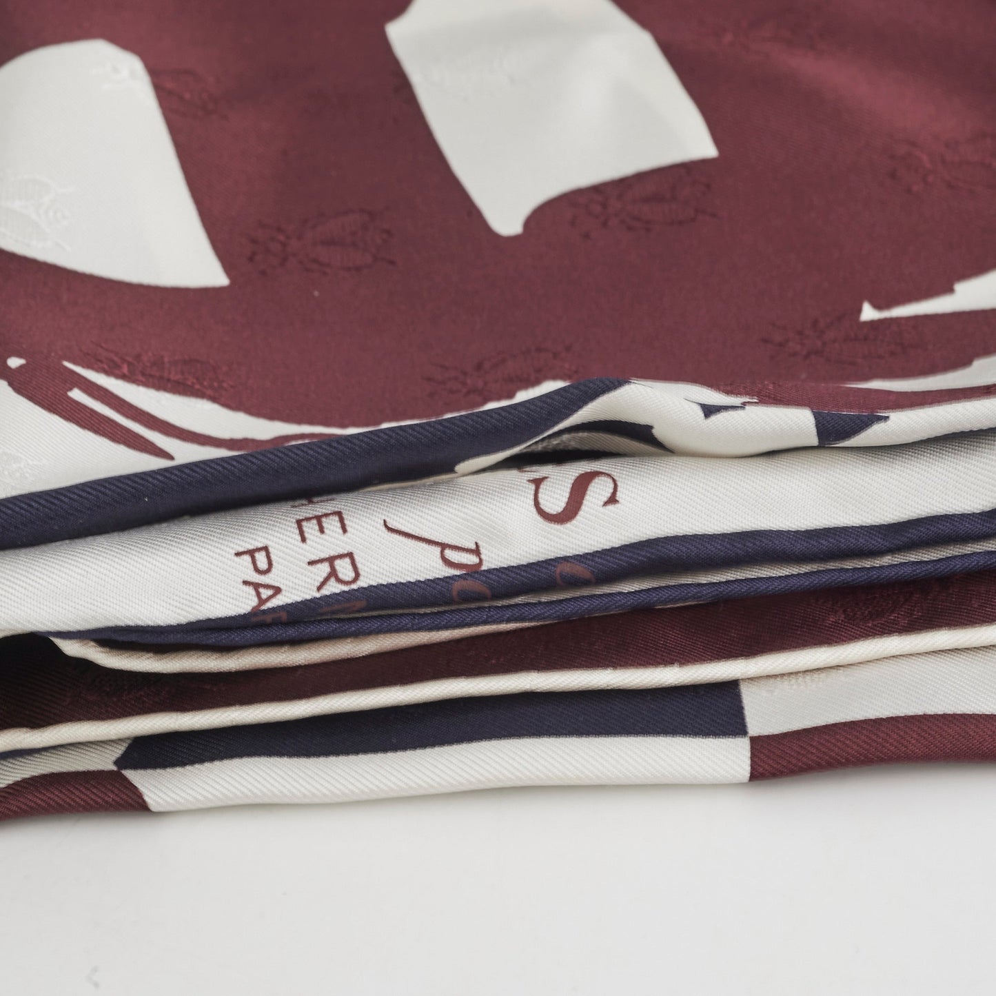 Hermes bride de gala silk scarf maroon cream