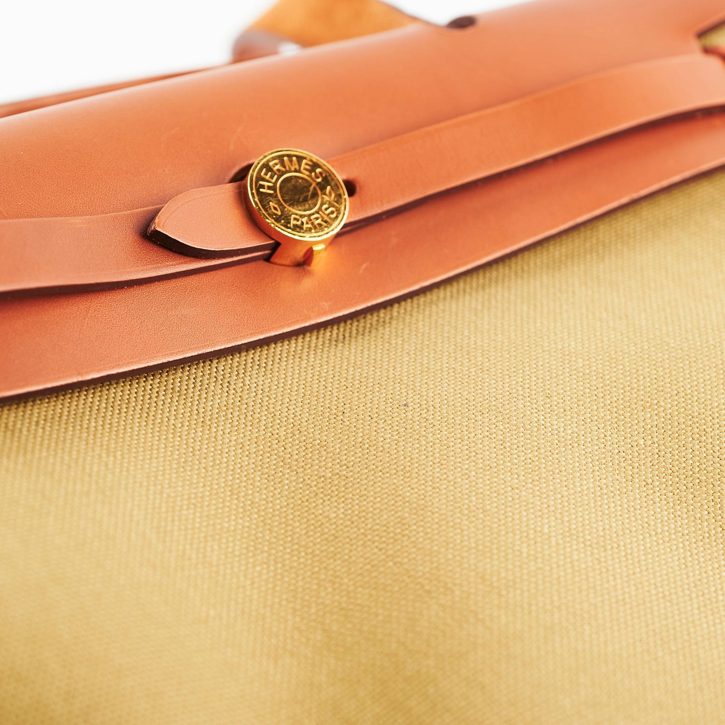 Hermes Herbag 31 Tan Green