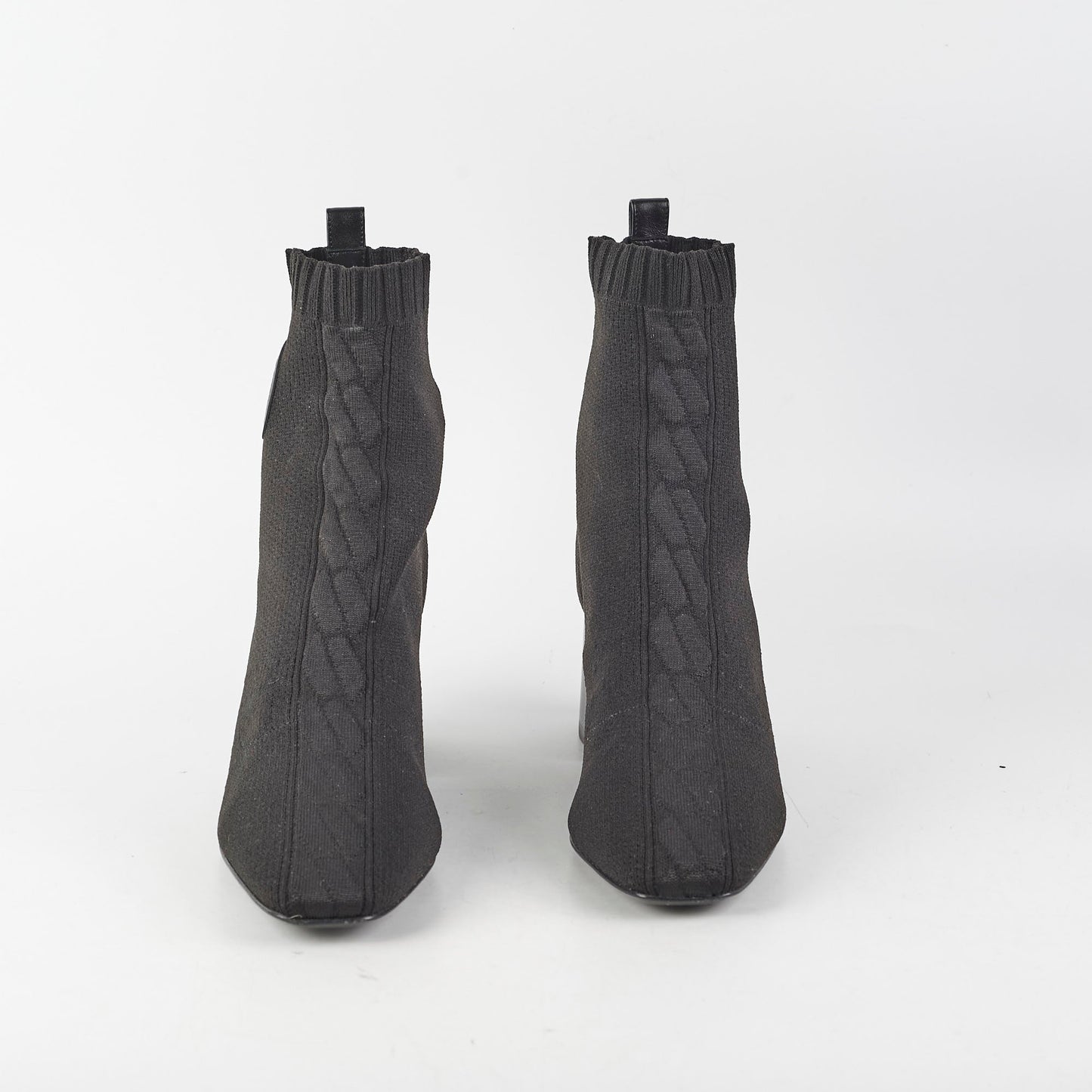 Hermes Black Knit Boots Size 37
