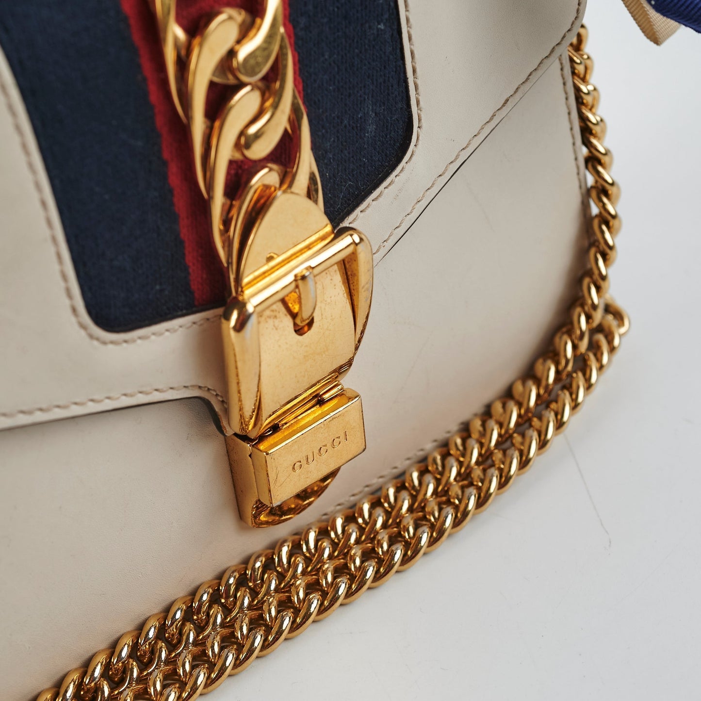 Gucci Sylvie Small Shoulder Bag White