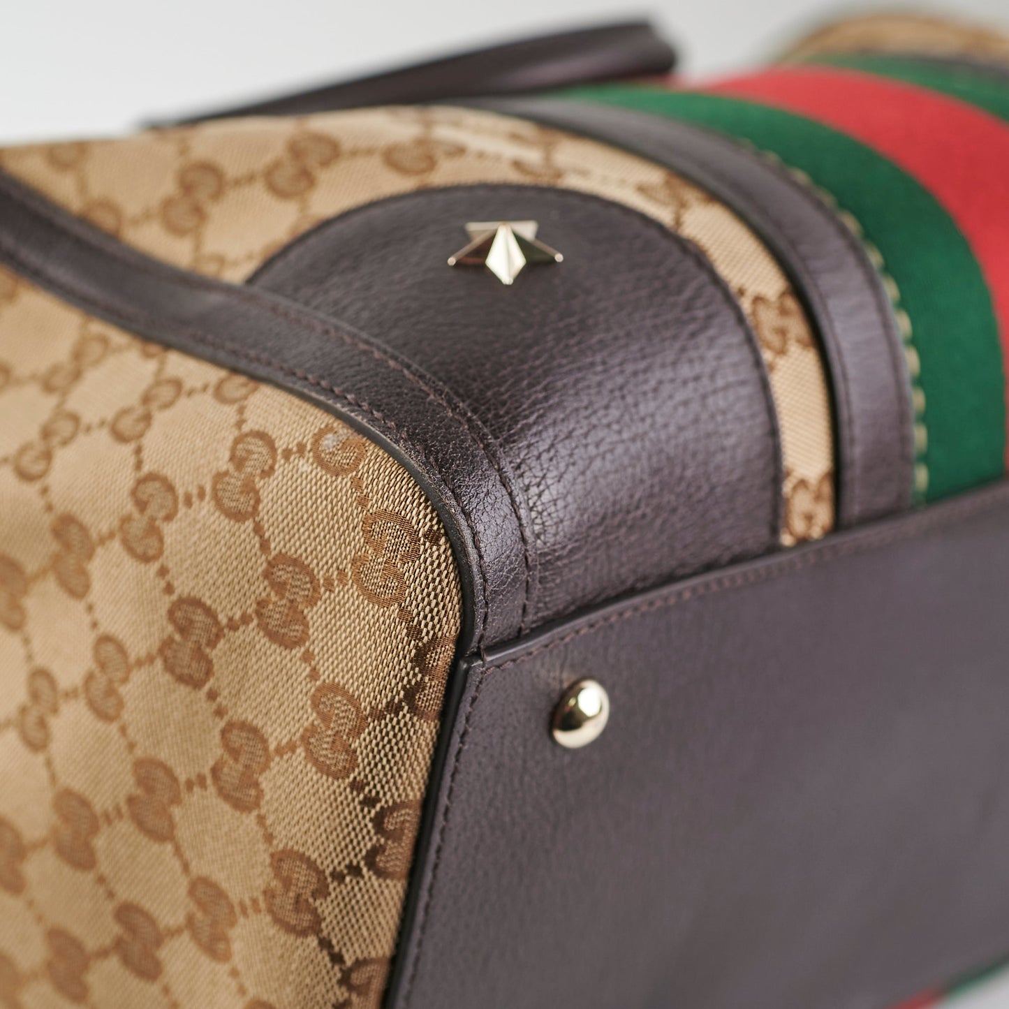 Gucci Boston Monogram Canvas Tote