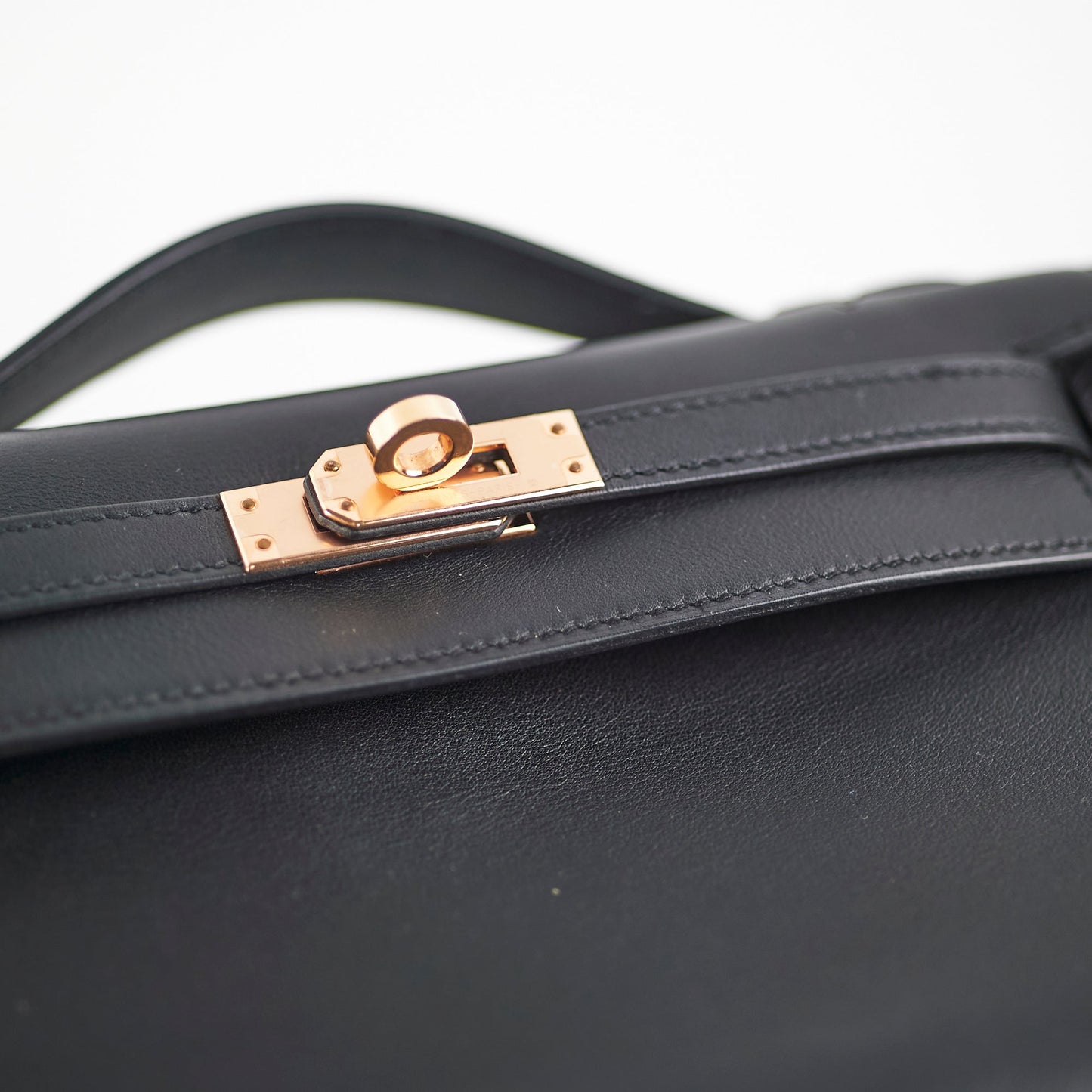 Hermes Kelly Pochette Black U Stamp 2022