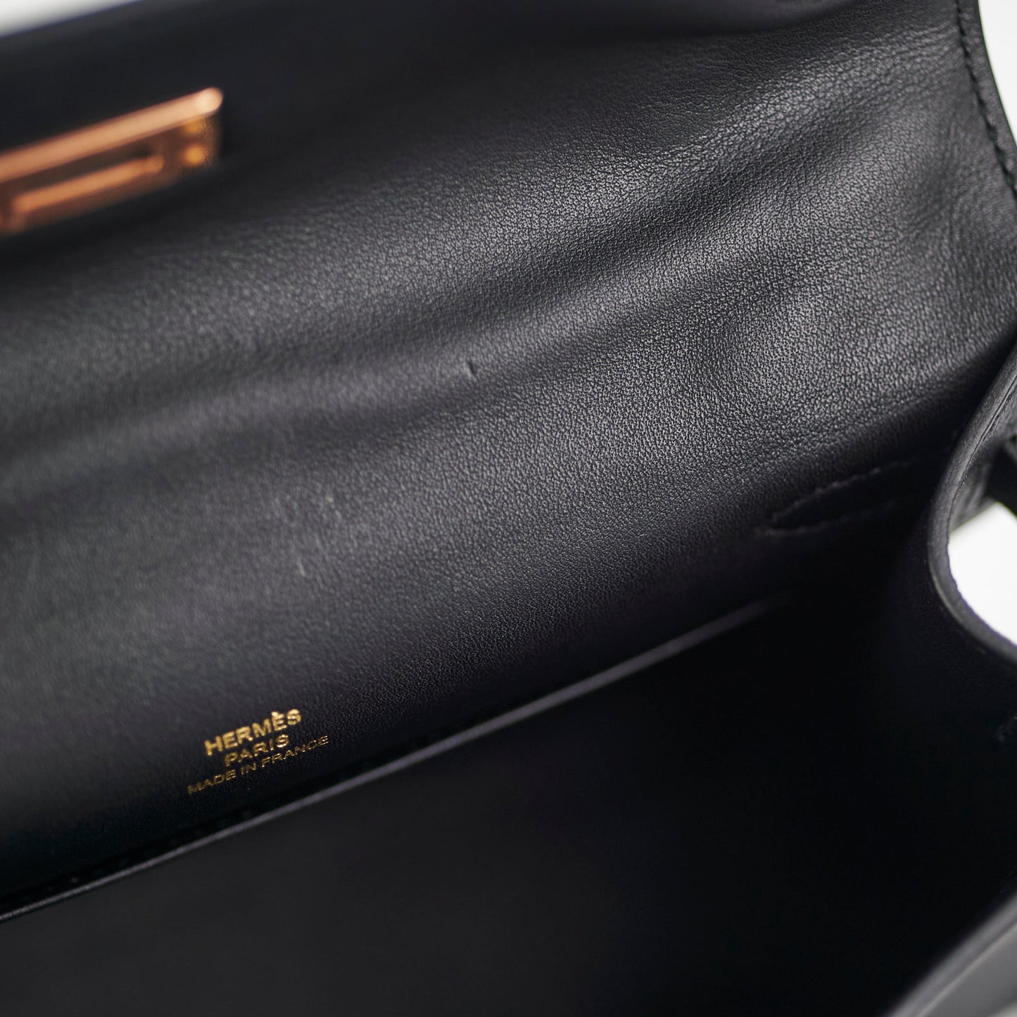 Hermes Kelly Pochette Black U Stamp 2022
