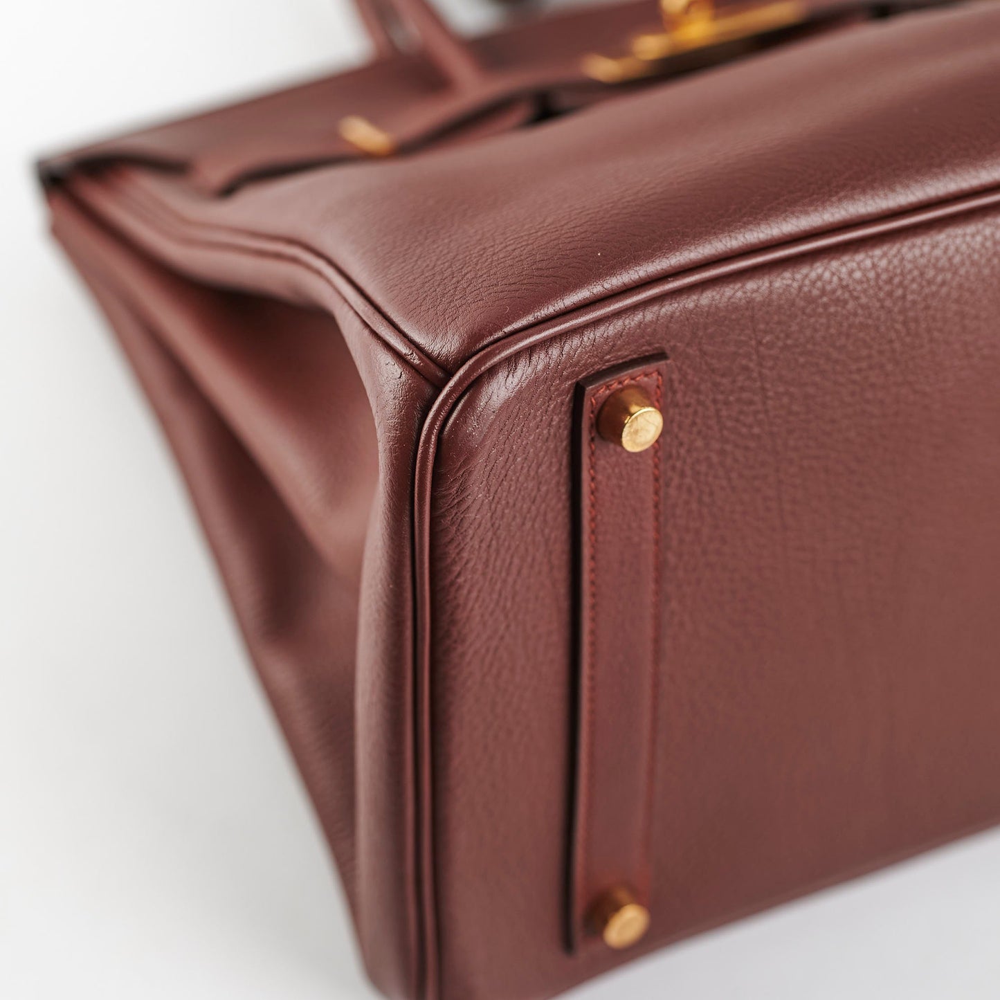 Hermes Birkin 35 Fjord Dark Brown Stamp A Square