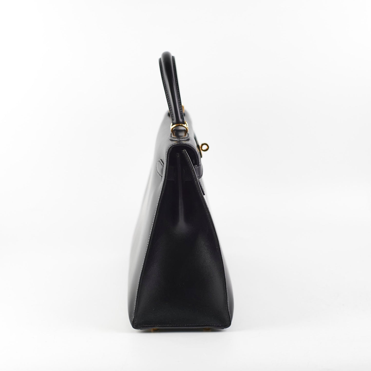 Hermes Kelly 32 Box Calf Black - E Square