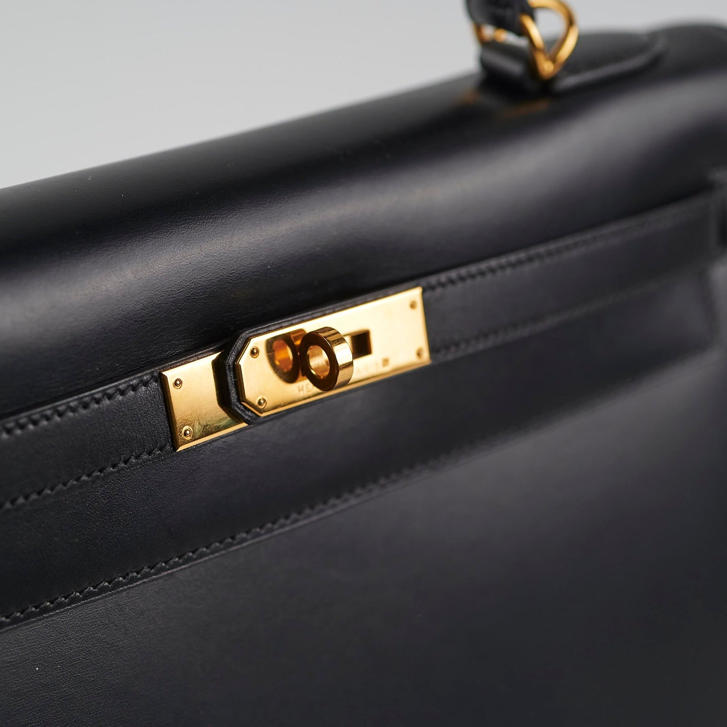 Hermes Kelly 32 Box Calf Black - E Square