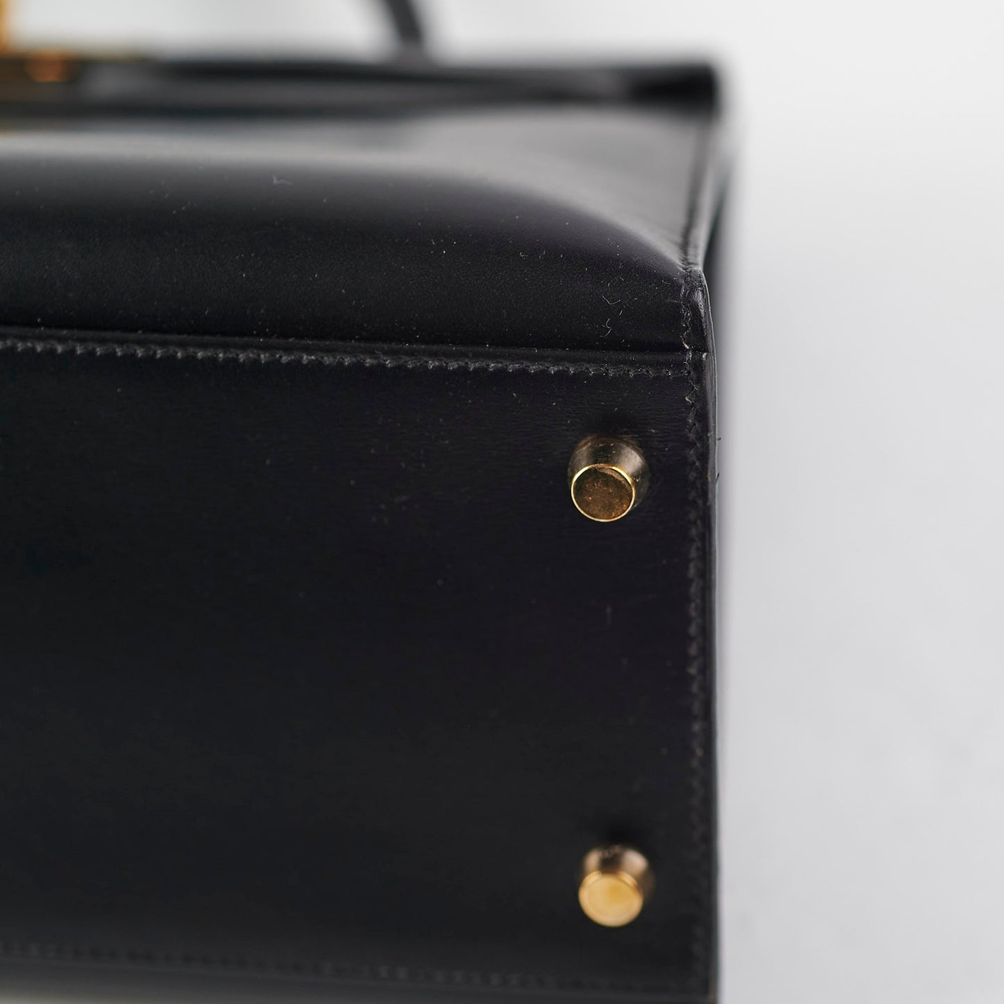 Hermes Kelly 32 Box Calf Black - E Square