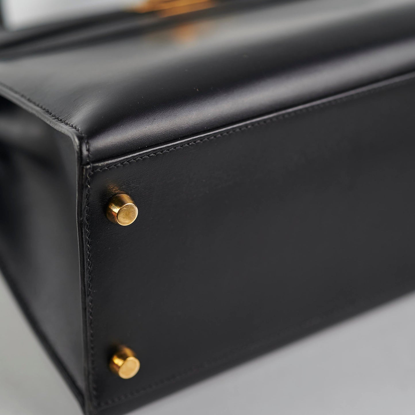 Hermes Kelly 32 Box Calf Black - E Square