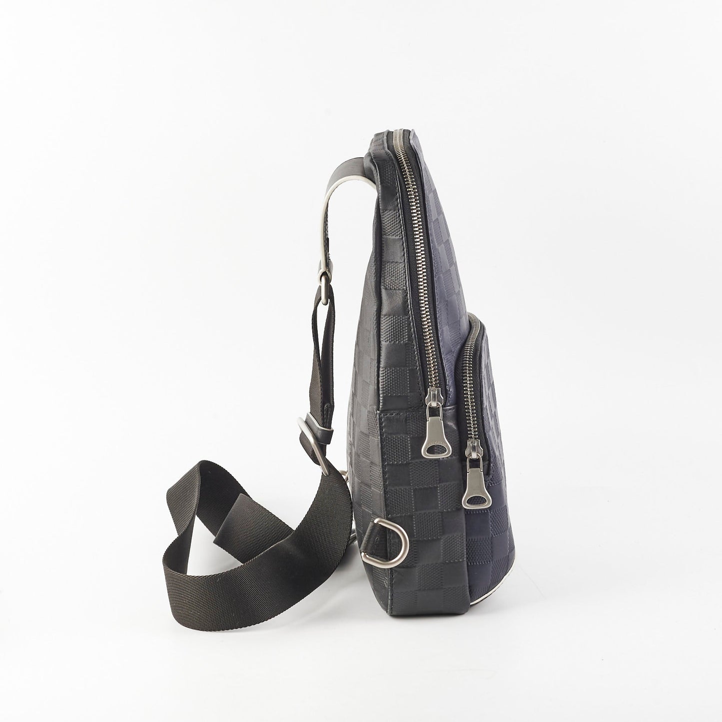 Louis Vuitton Avenue Men's Sling Bag Damier Ebene Navy