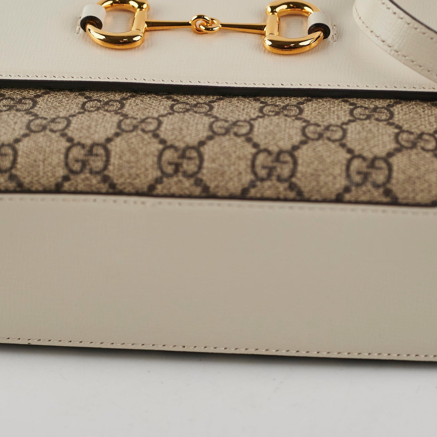 Gucci Horsebit Monogram White Crossbody