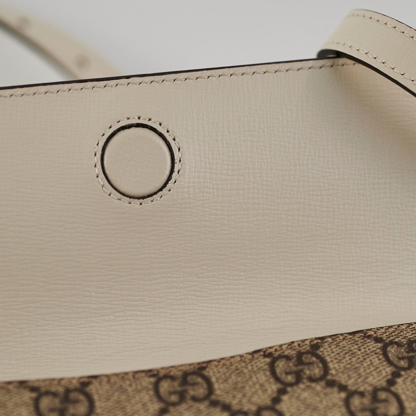 Gucci Horsebit Monogram White Crossbody