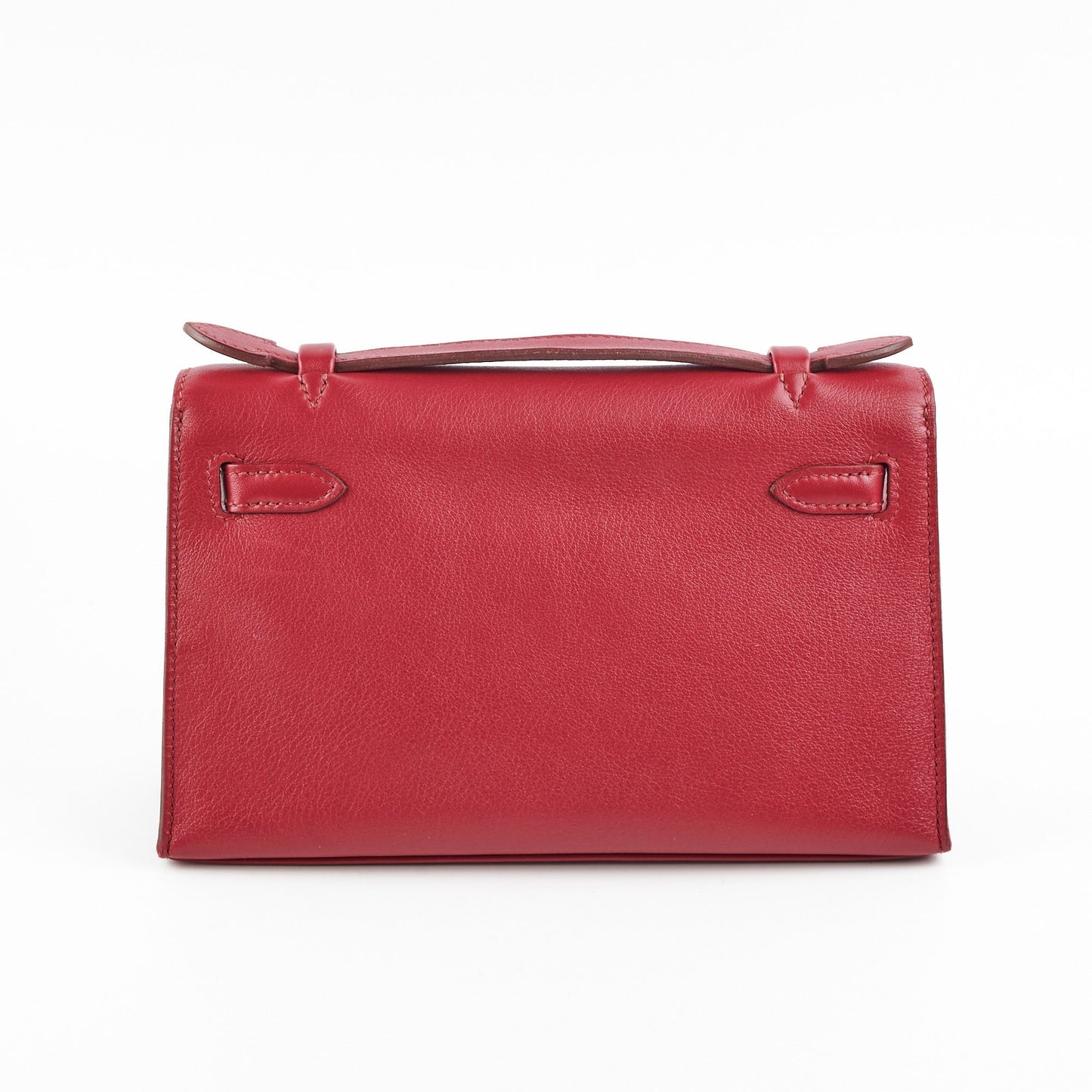 Hermes Kelly Pochette Swift Burgundy - O Square