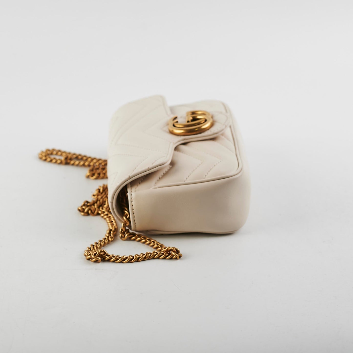 Gucci Super Mini Marmont Cream Crossbody