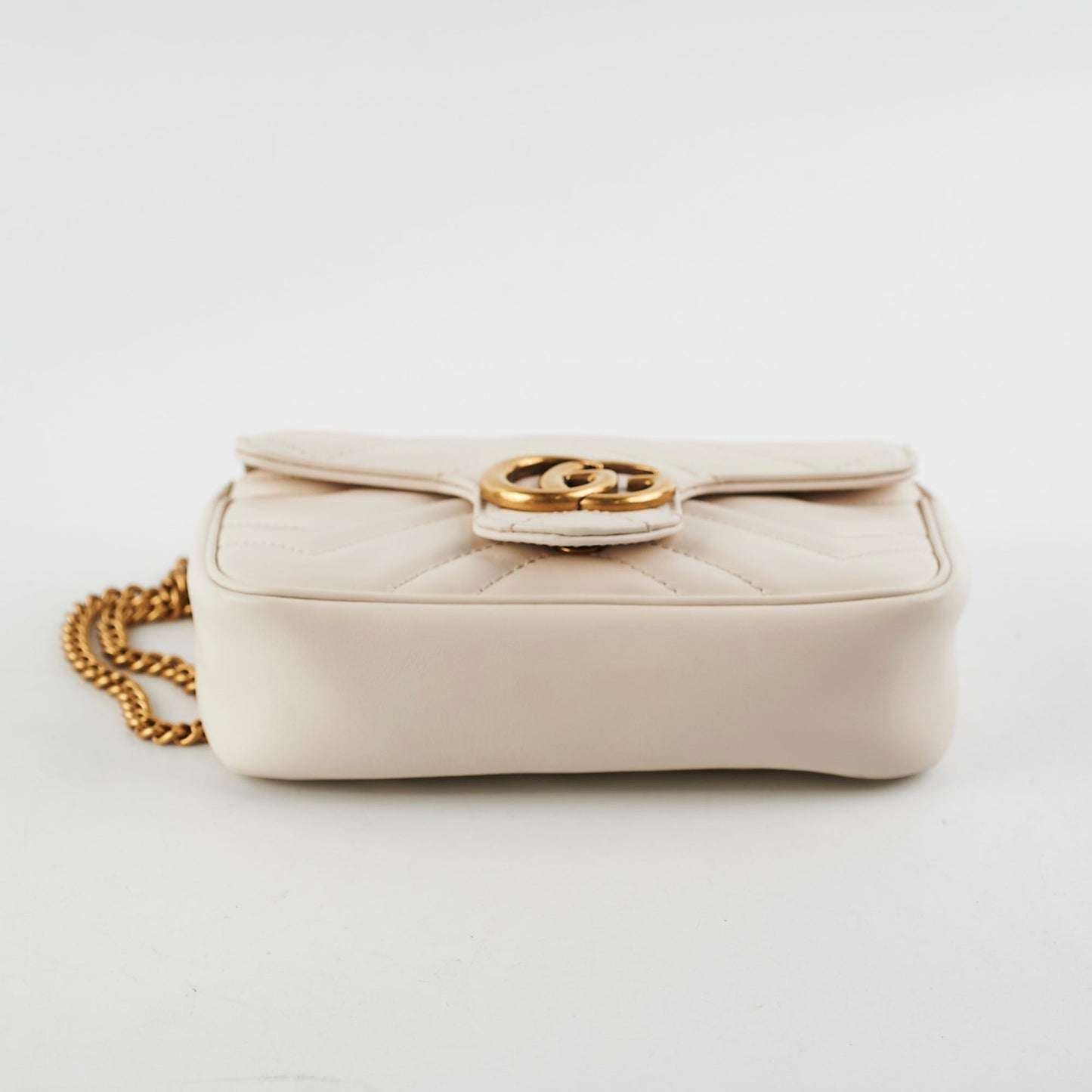 Gucci Super Mini Marmont Cream Crossbody
