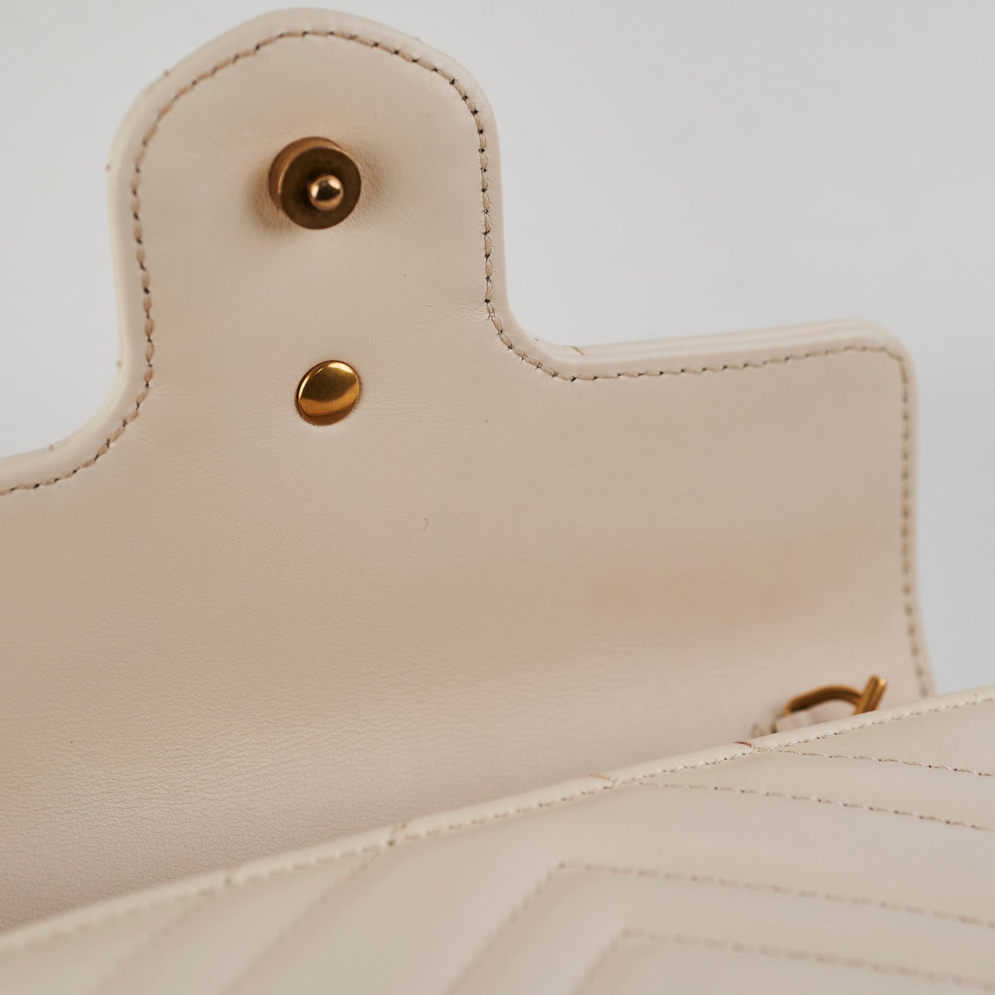 Gucci Super Mini Marmont Cream Crossbody