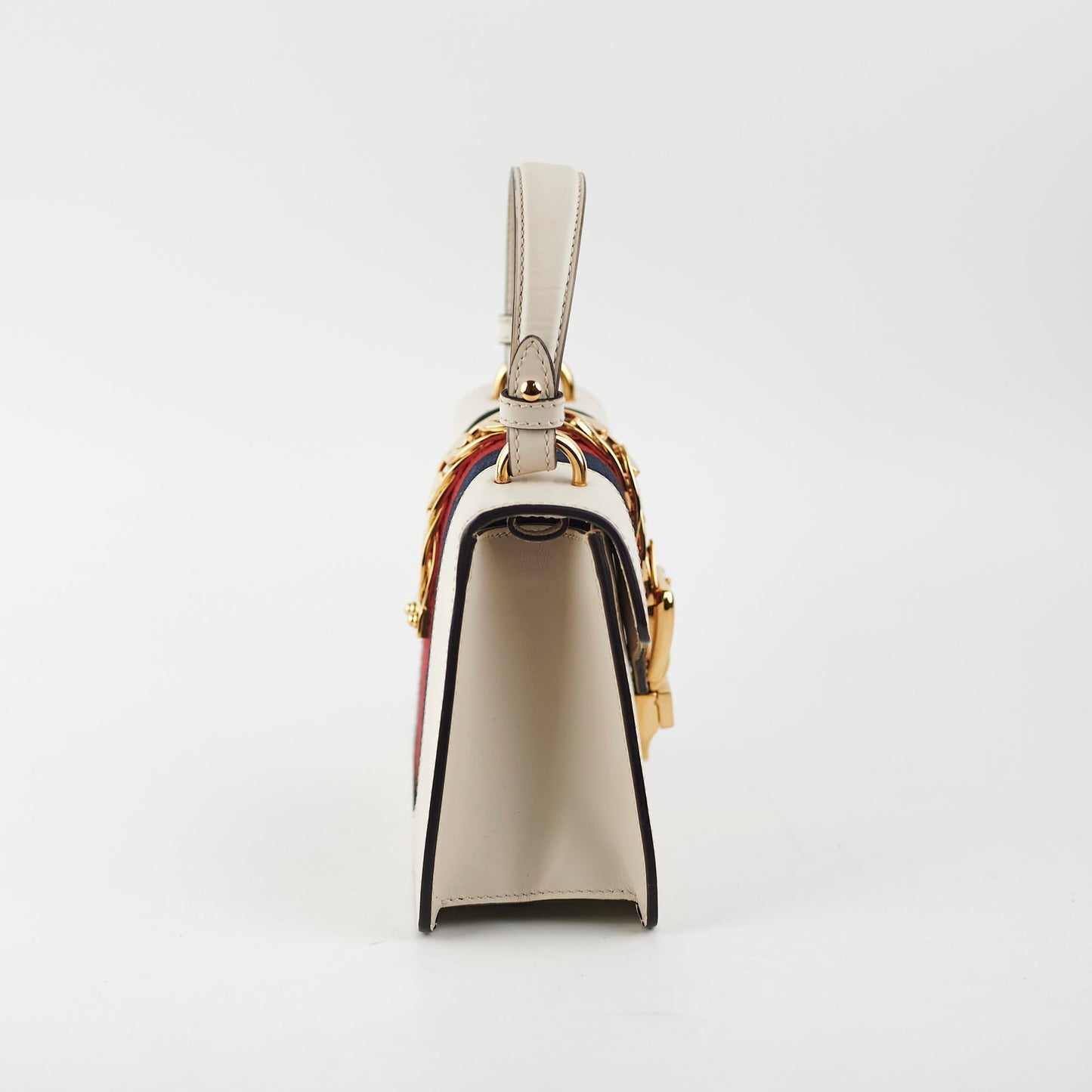 Gucci Sylvie Small Top Handle White