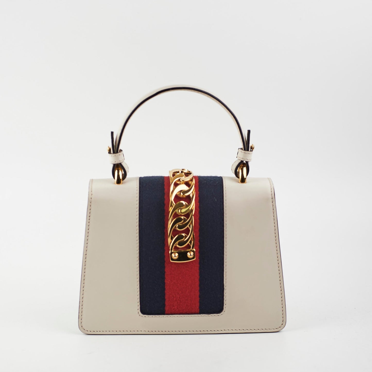 Gucci Sylvie Small Top Handle White